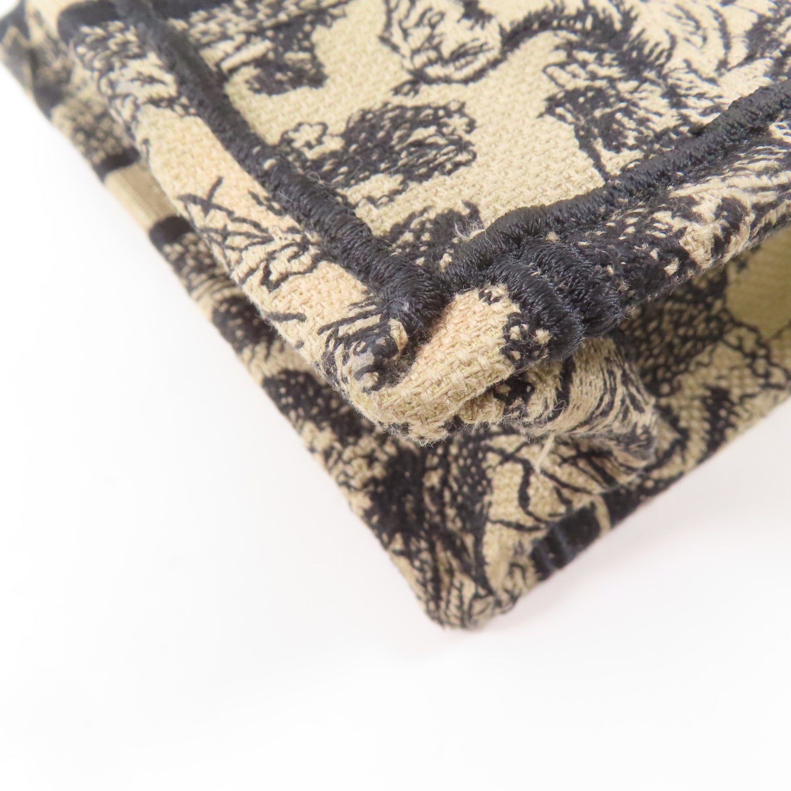 Dior 帆布Mini Vertical Dior Book Tote金扣手挽肩背兩用袋淺褐色/黑色