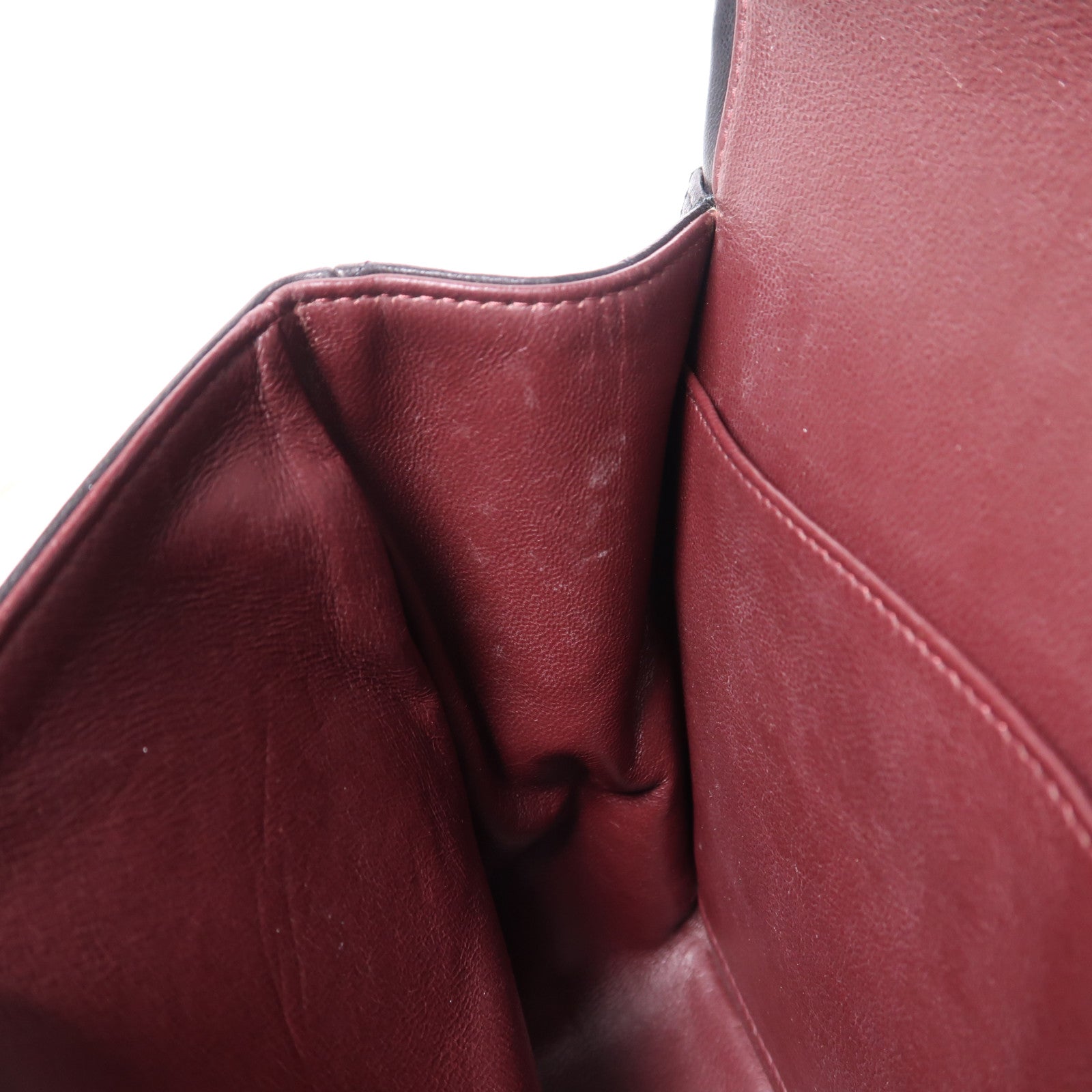 CHANEL 羊皮皮革Large Classic銀扣鏈帶肩背袋