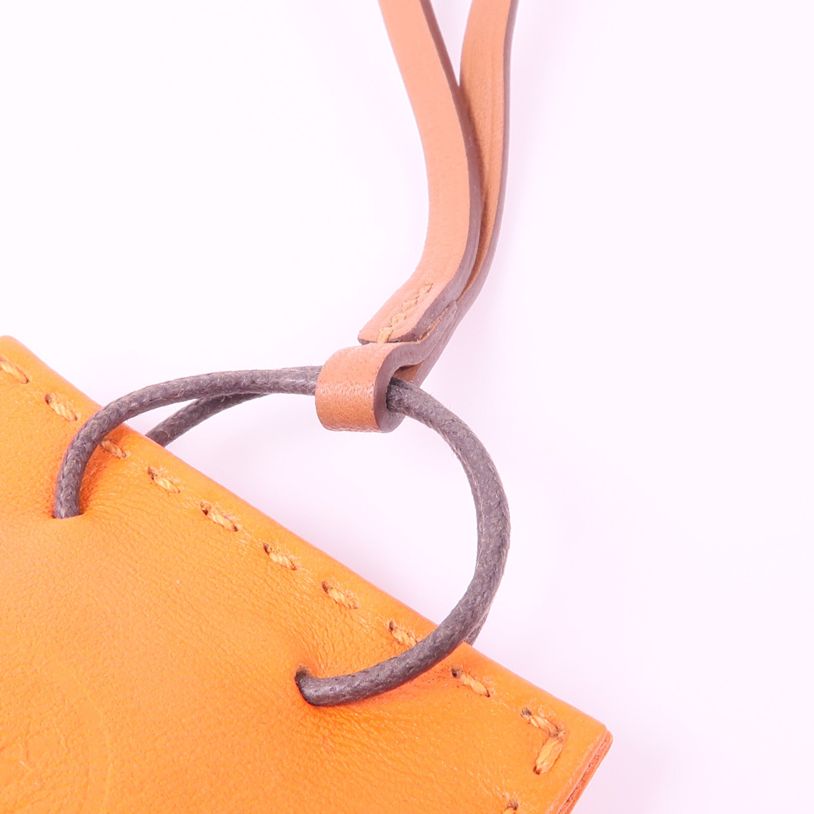 HERMES Charm Veau Swift Leather Orange