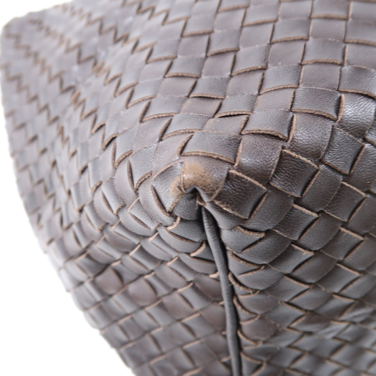BOTTEGA VENETA 牛皮皮革Handbag手挽袋啡色