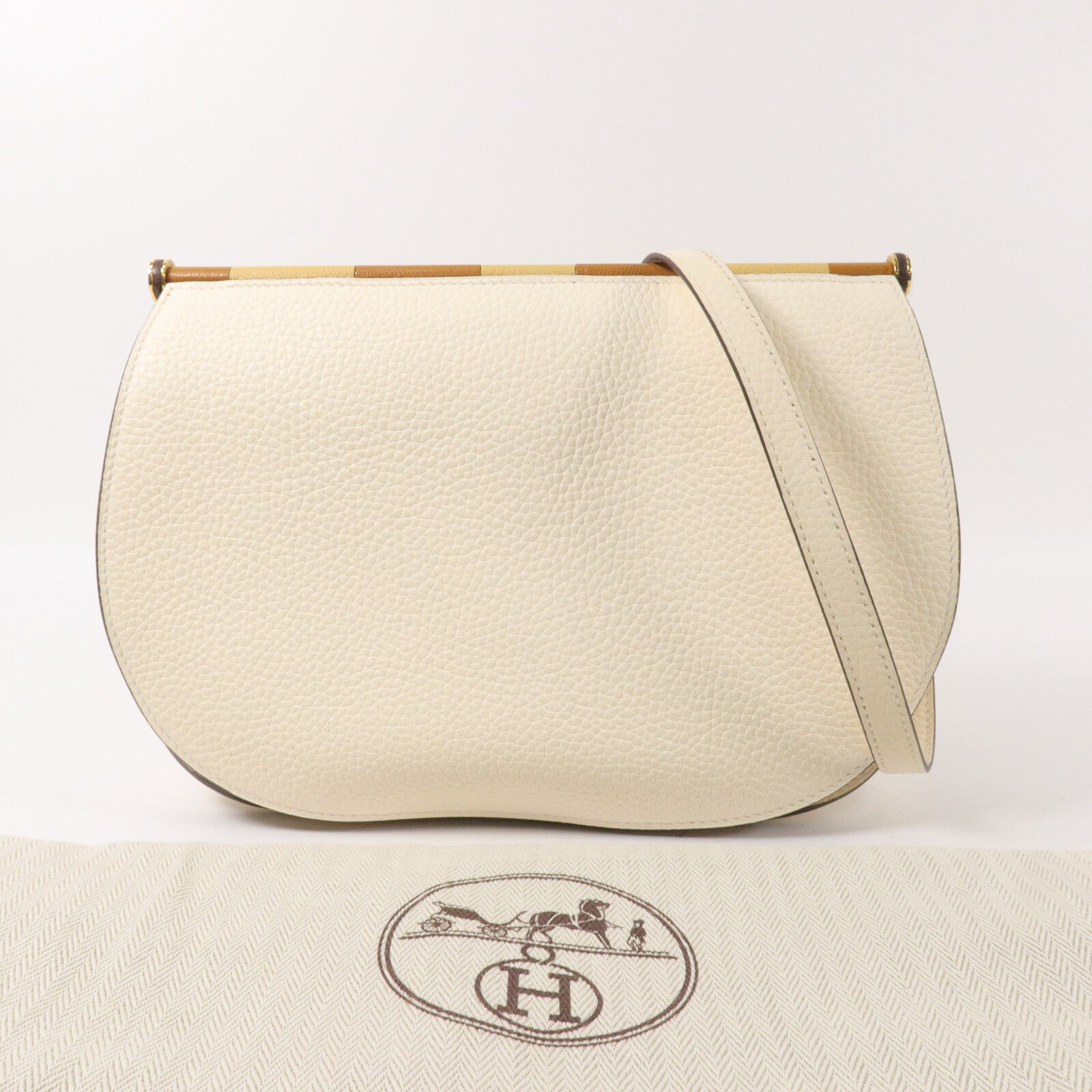 HERMES Clemence皮革Sac Saut 25肩背袋Nata