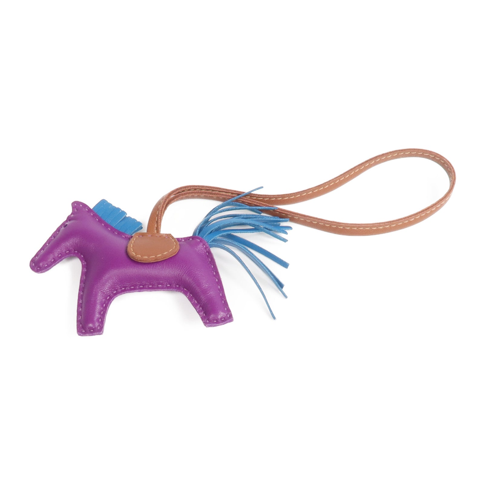 HERMES Milo皮革Rodeo PM掛飾Anemone