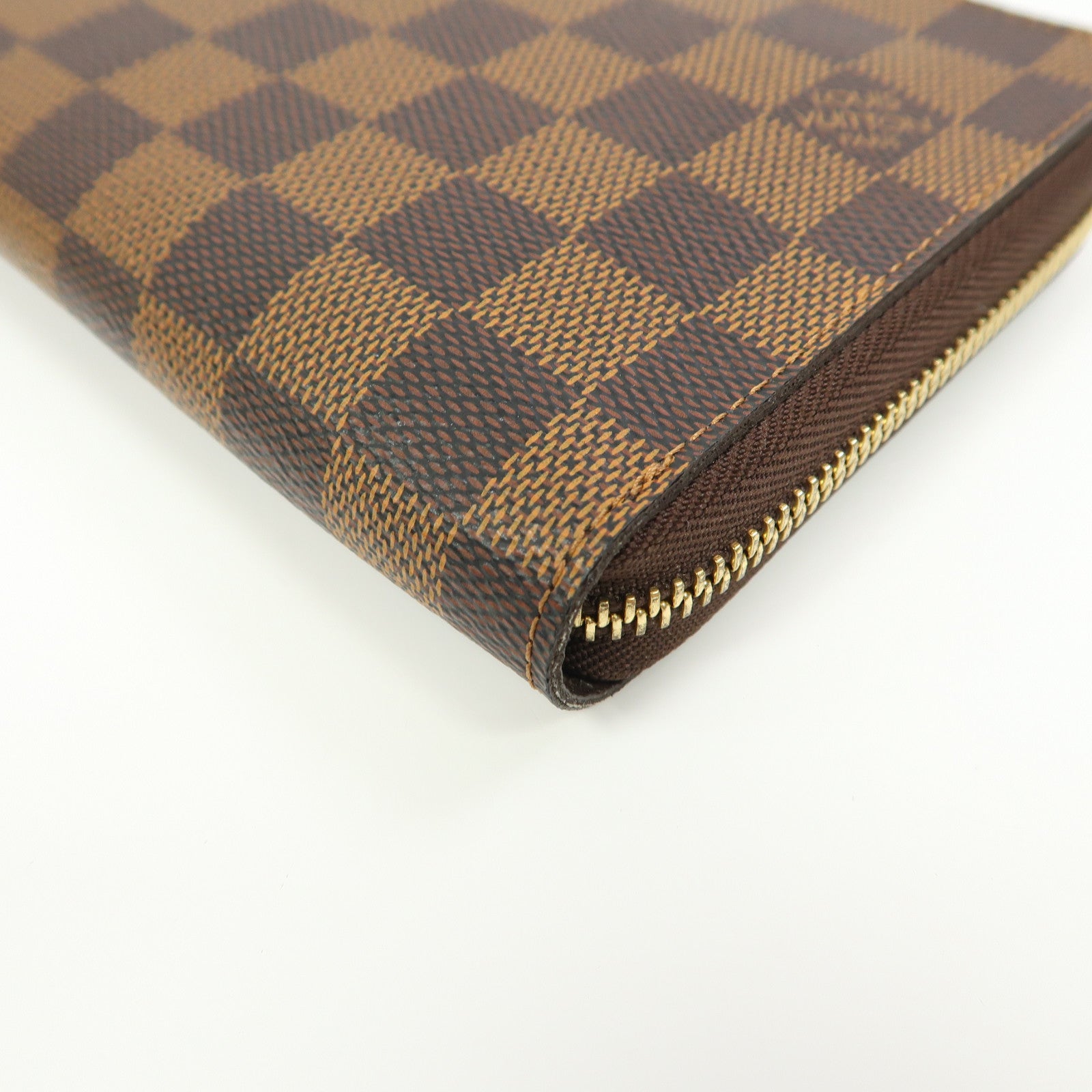 LOUIS VUITTON Damier Zippy Organizer金扣拉鍊長錢包啡色
