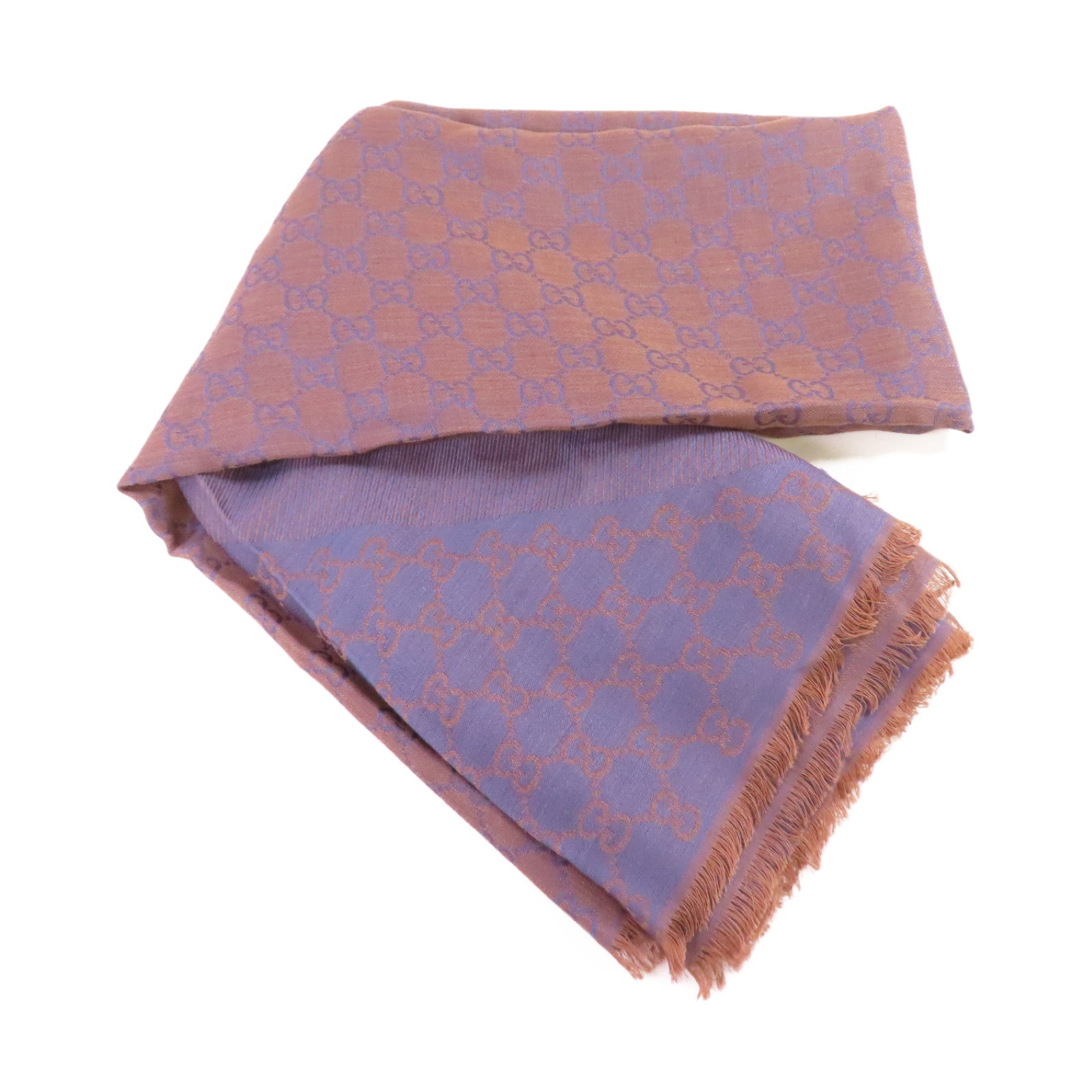 GUCCI 絲質Scarf絲巾藍色/紫色