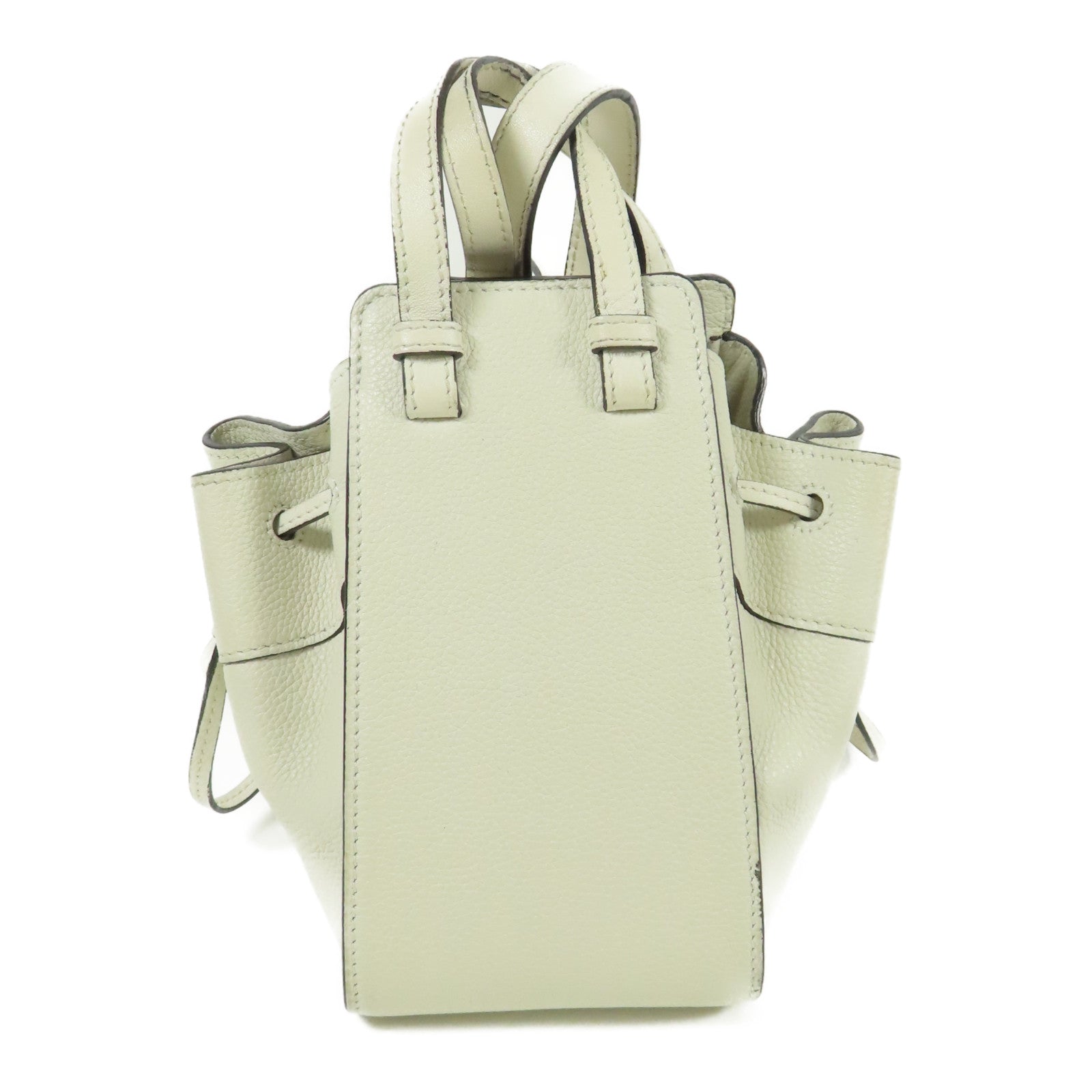 LOEWE 牛皮皮革Mini Hammock銀扣手挽肩背兩用袋