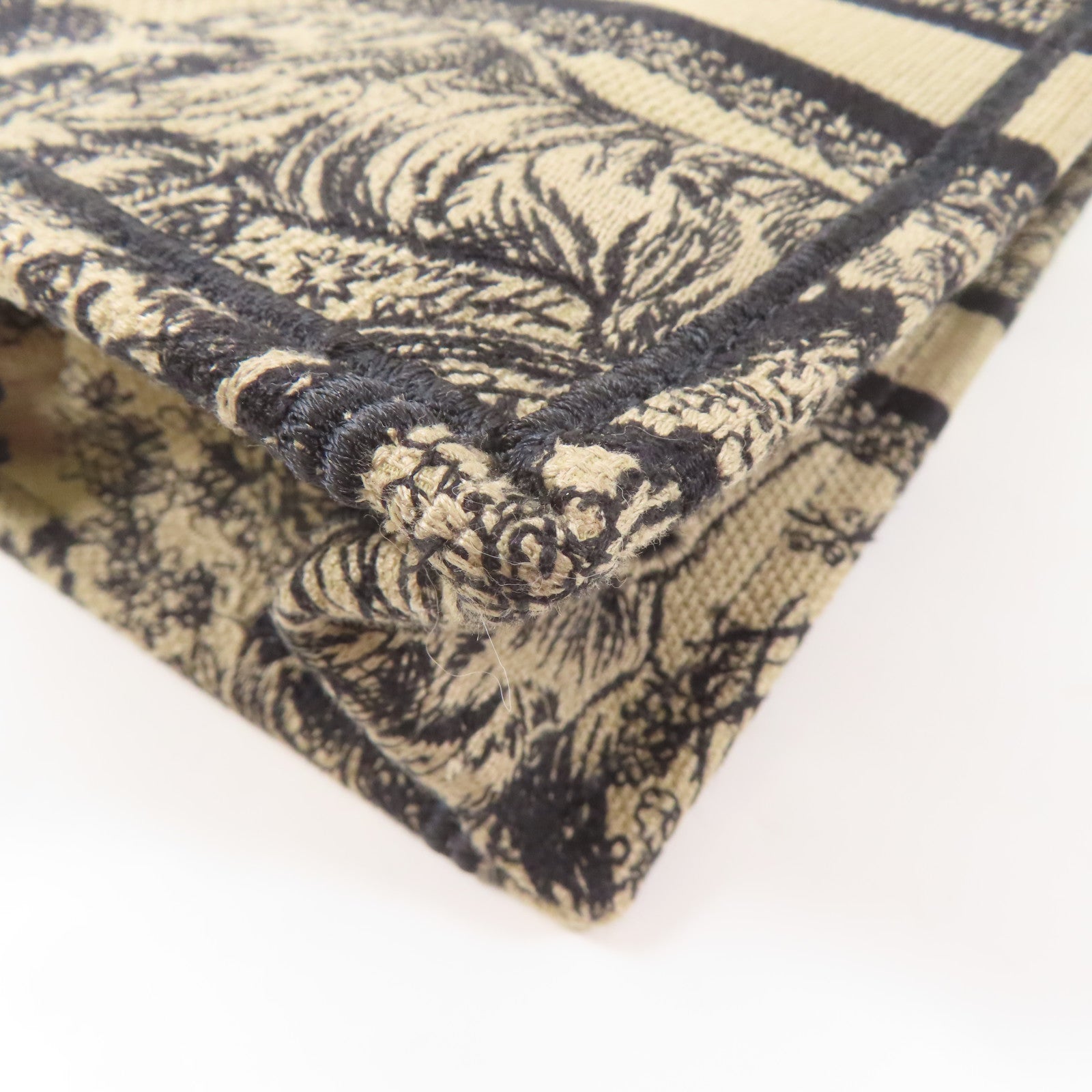 Dior 帆布Mini Vertical Dior Book Tote金扣手挽肩背兩用袋淺褐色/黑色