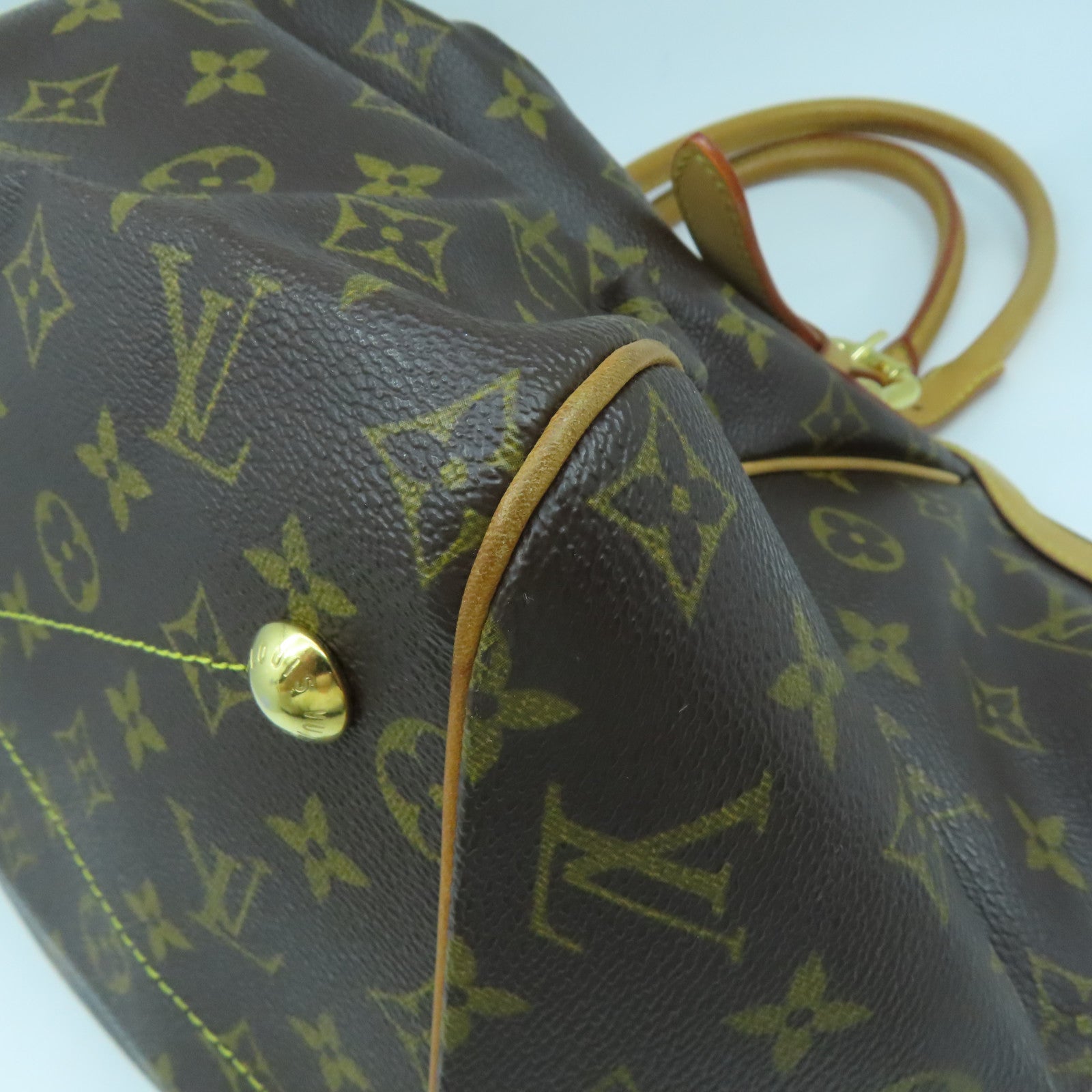 LOUIS VUITTON 【激減優惠】Monogram Tivoli GM金扣手挽袋啡色