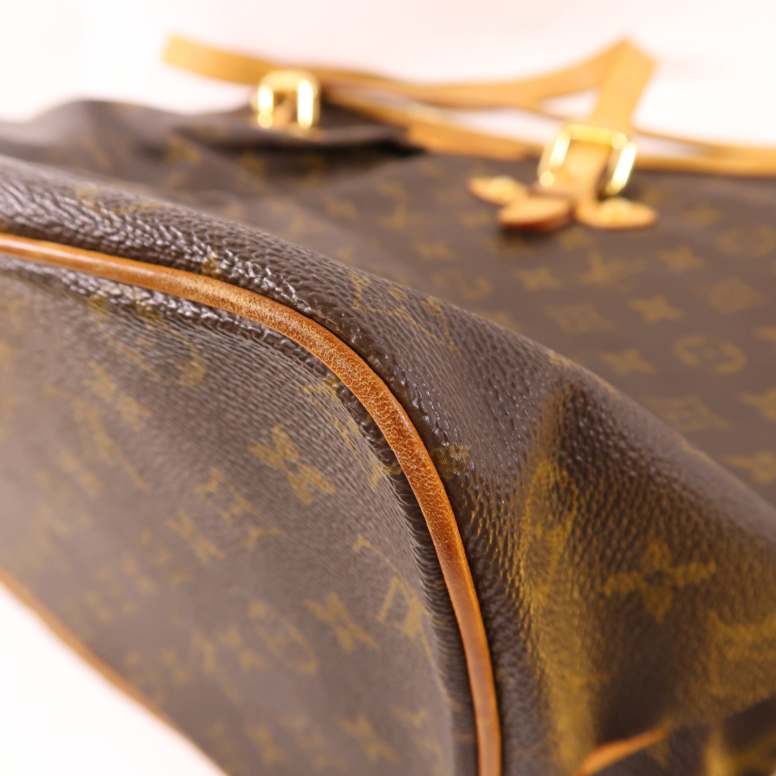 LOUIS VUITTON Monogram Palermo GM金扣手挽肩背兩用袋棕色