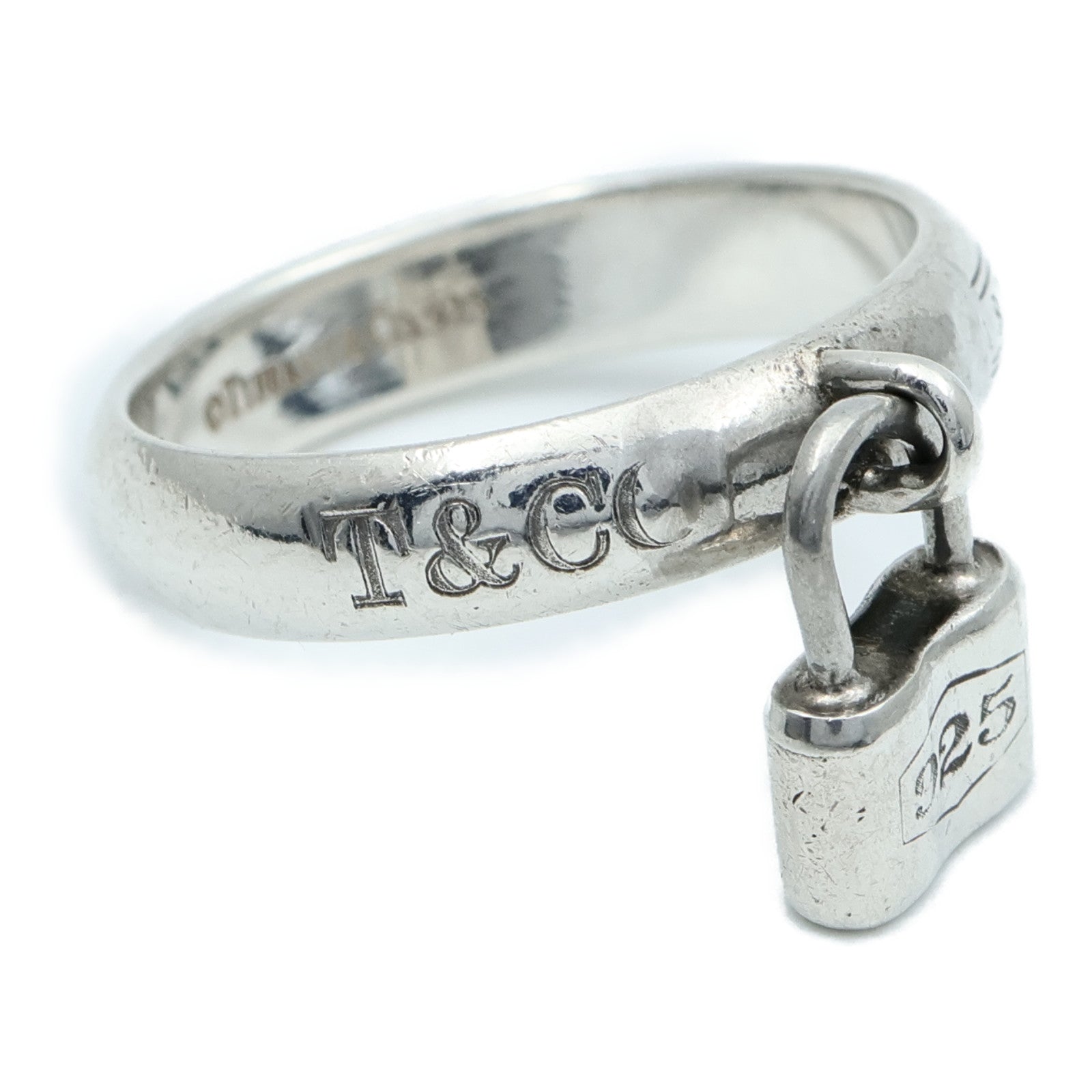 TIFFANY＆CO 【激減優惠】925/837純銀Lock Ring戒指US#5.75