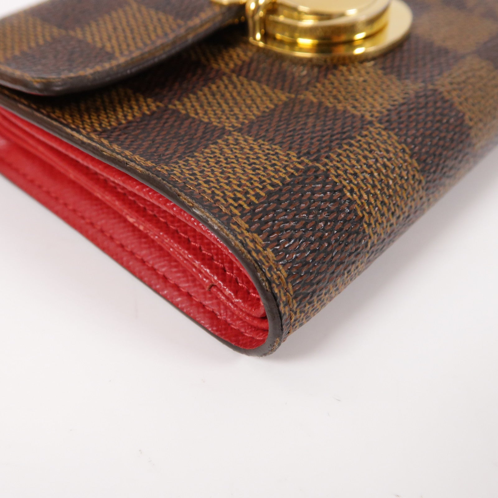 LOUIS VUITTON 【激減優惠】Damier Pottefeuille Koala Wallet金扣折疊錢包啡色
