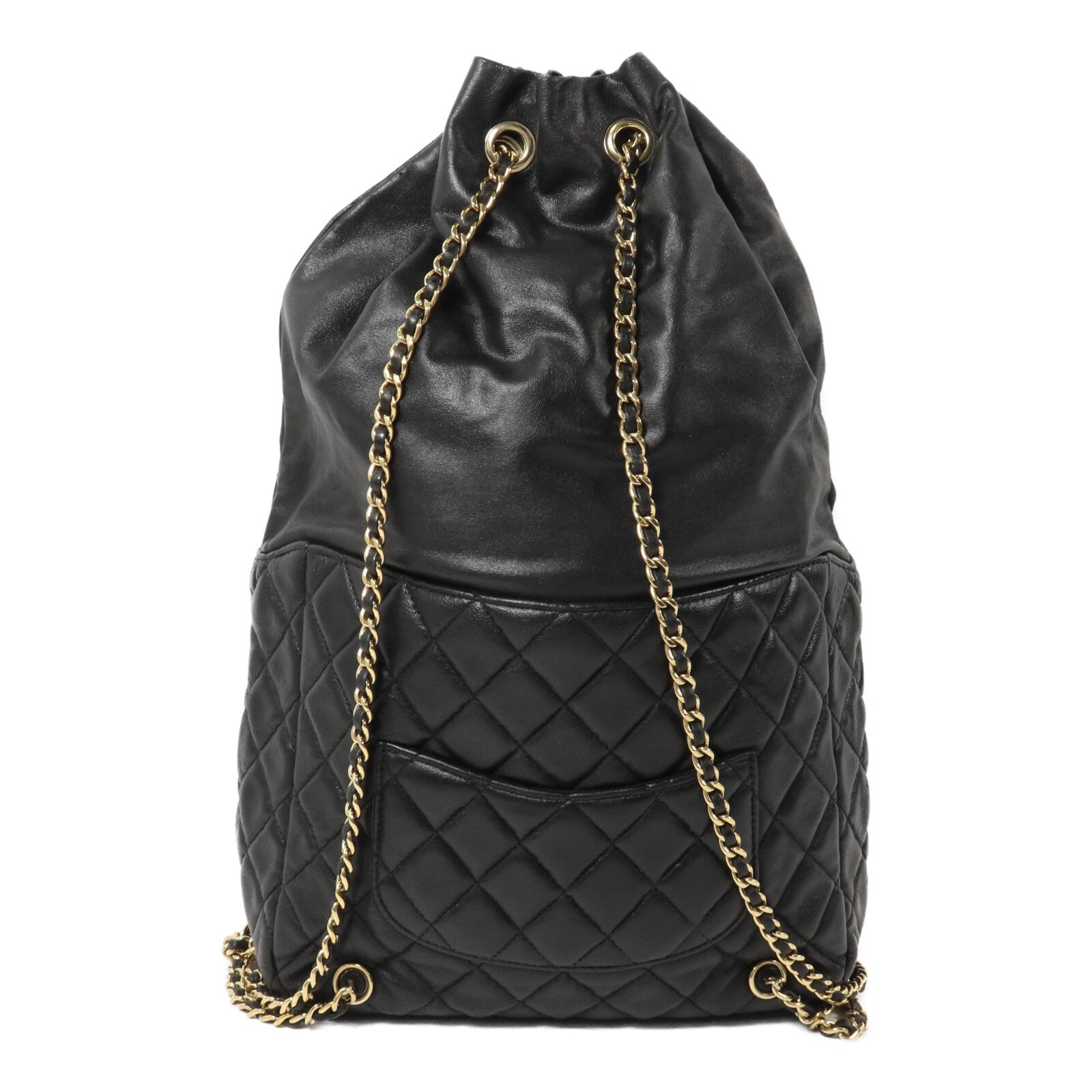 CHANEL 羊皮皮革Matelasse鏈帶背包