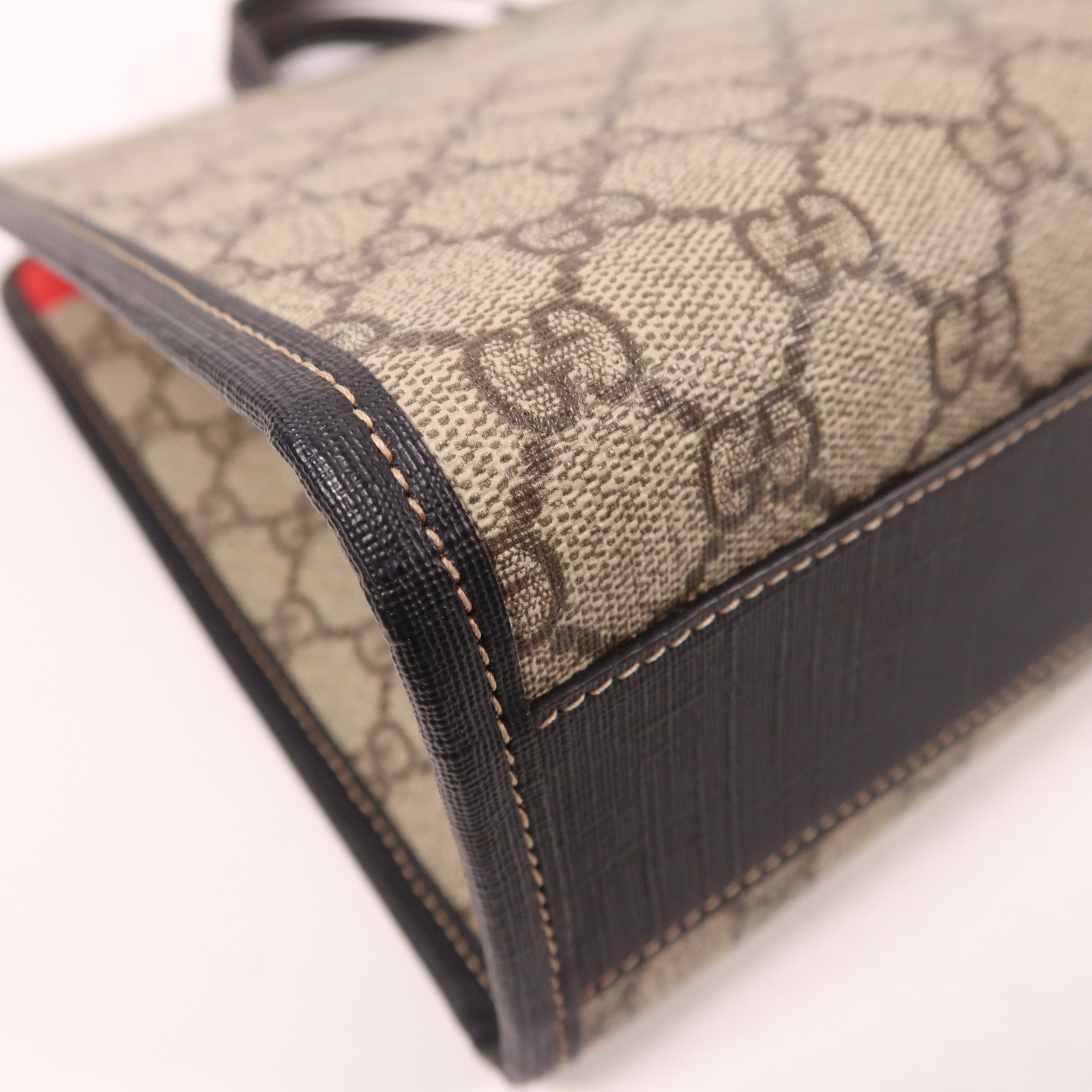 GUCCI 【激減優惠】塗層帆布Tote Bag銀扣手挽肩背兩用袋