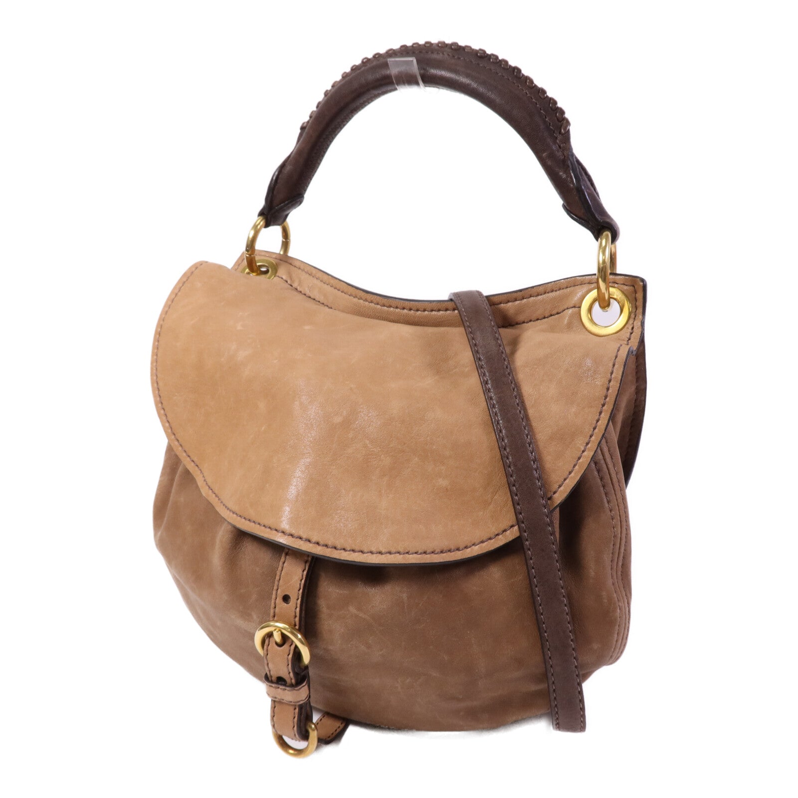 Miu Miu 牛皮皮革Shoulder Bag金扣肩背袋