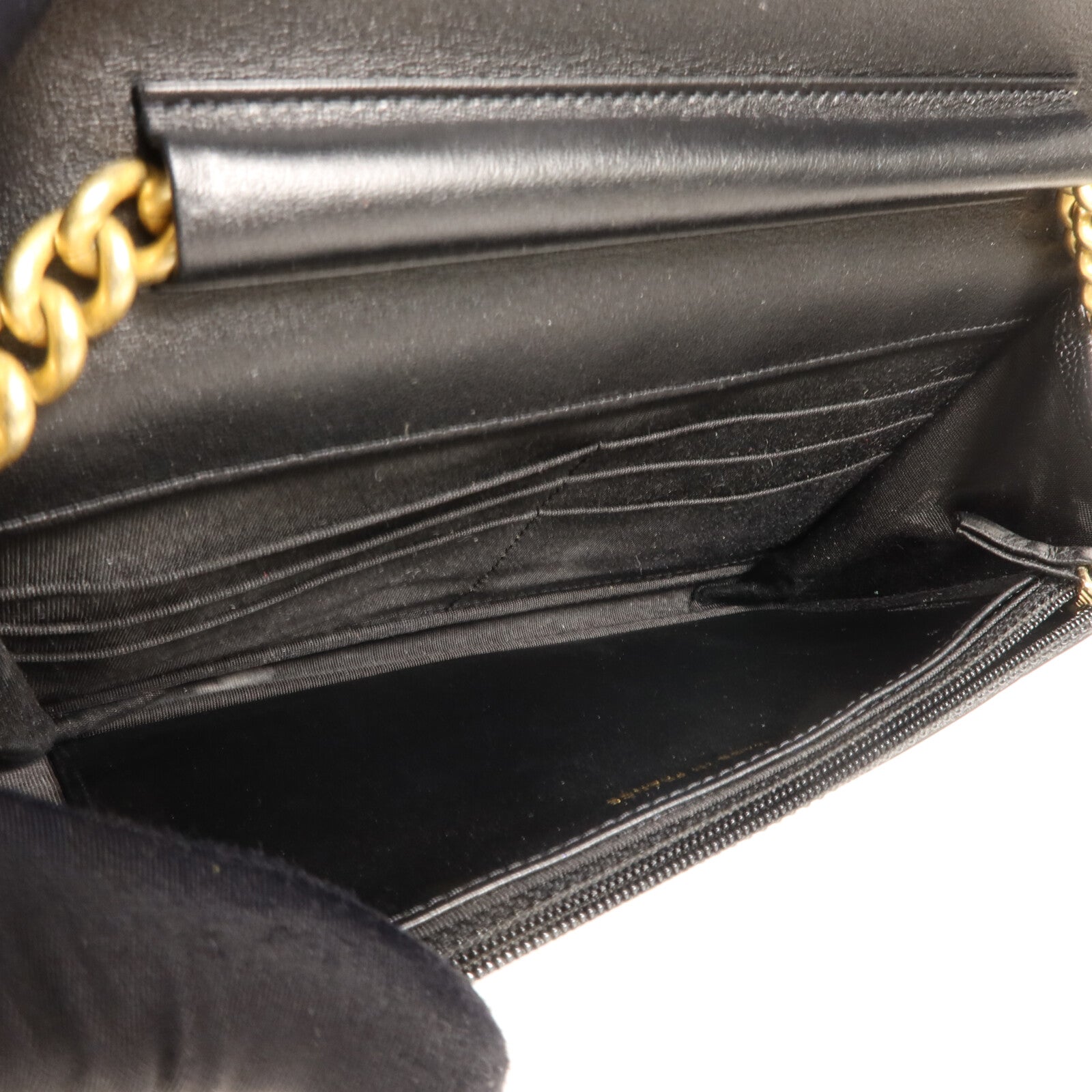 CHANEL 牛皮皮革Boy Wallet On Chain鏈帶肩背袋