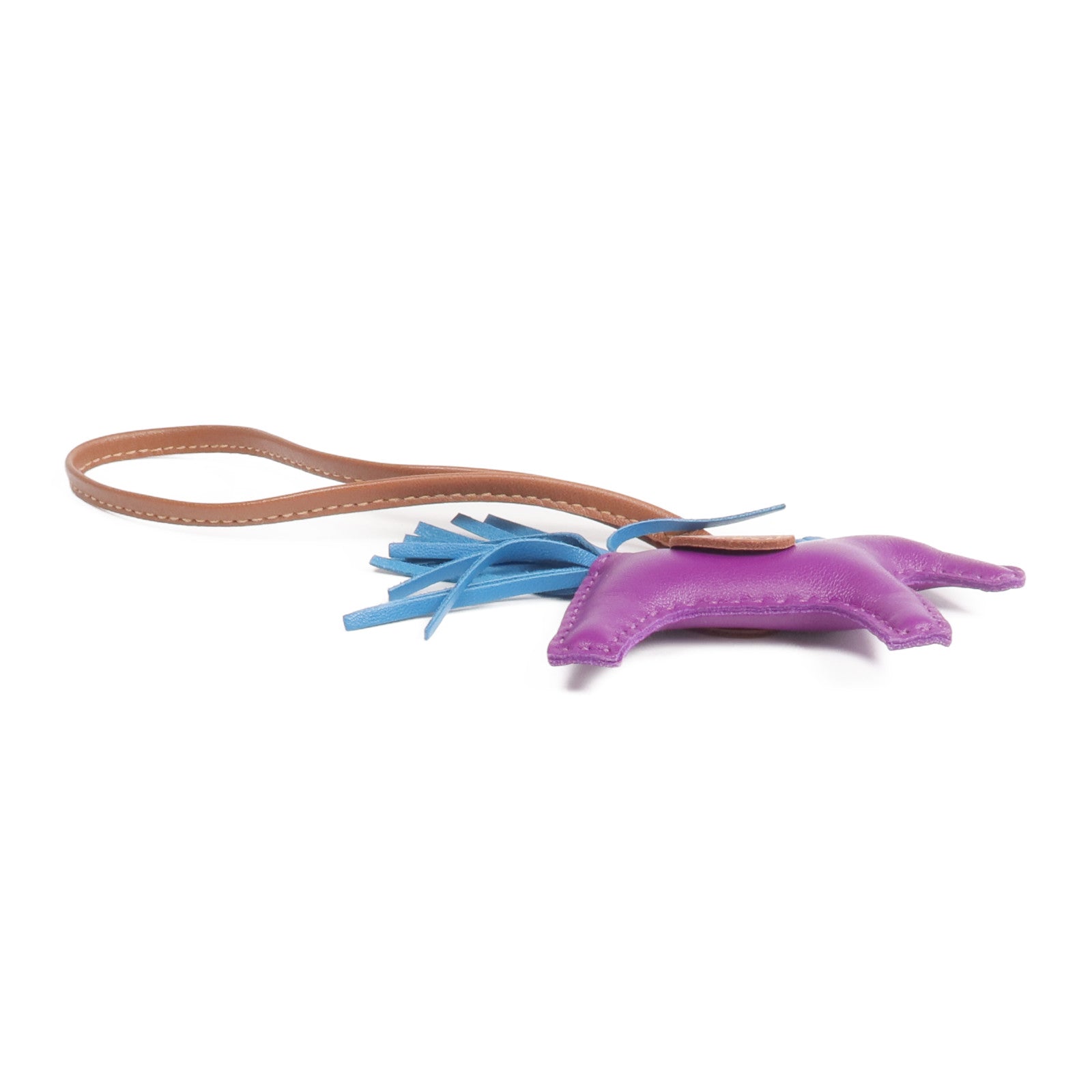HERMES Milo皮革Rodeo PM掛飾Anemone