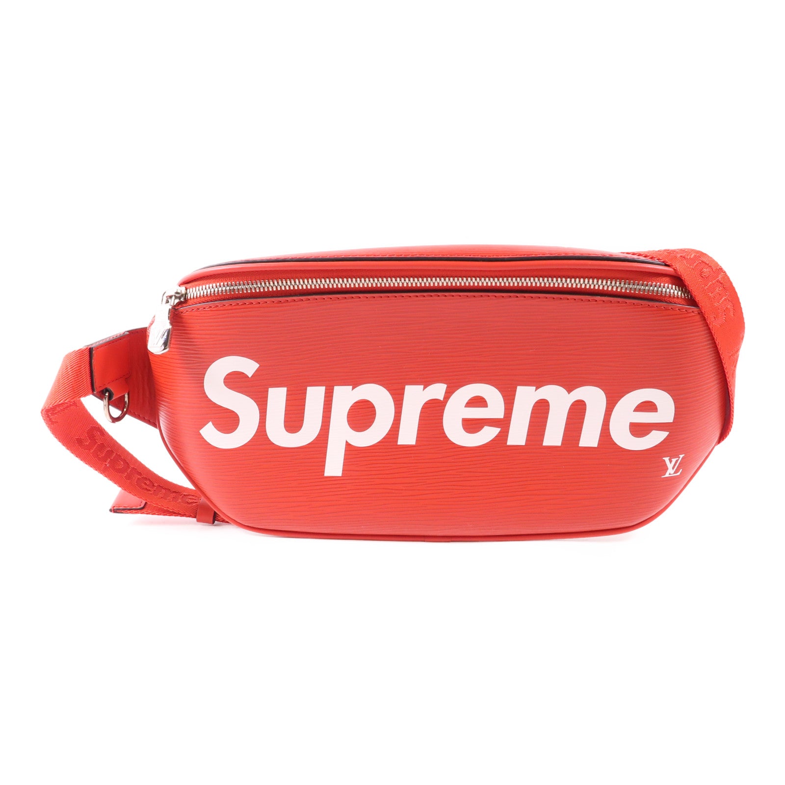 LOUIS VUITTON Epi LV X Supreme Crossbody銀扣腰包/肩背袋