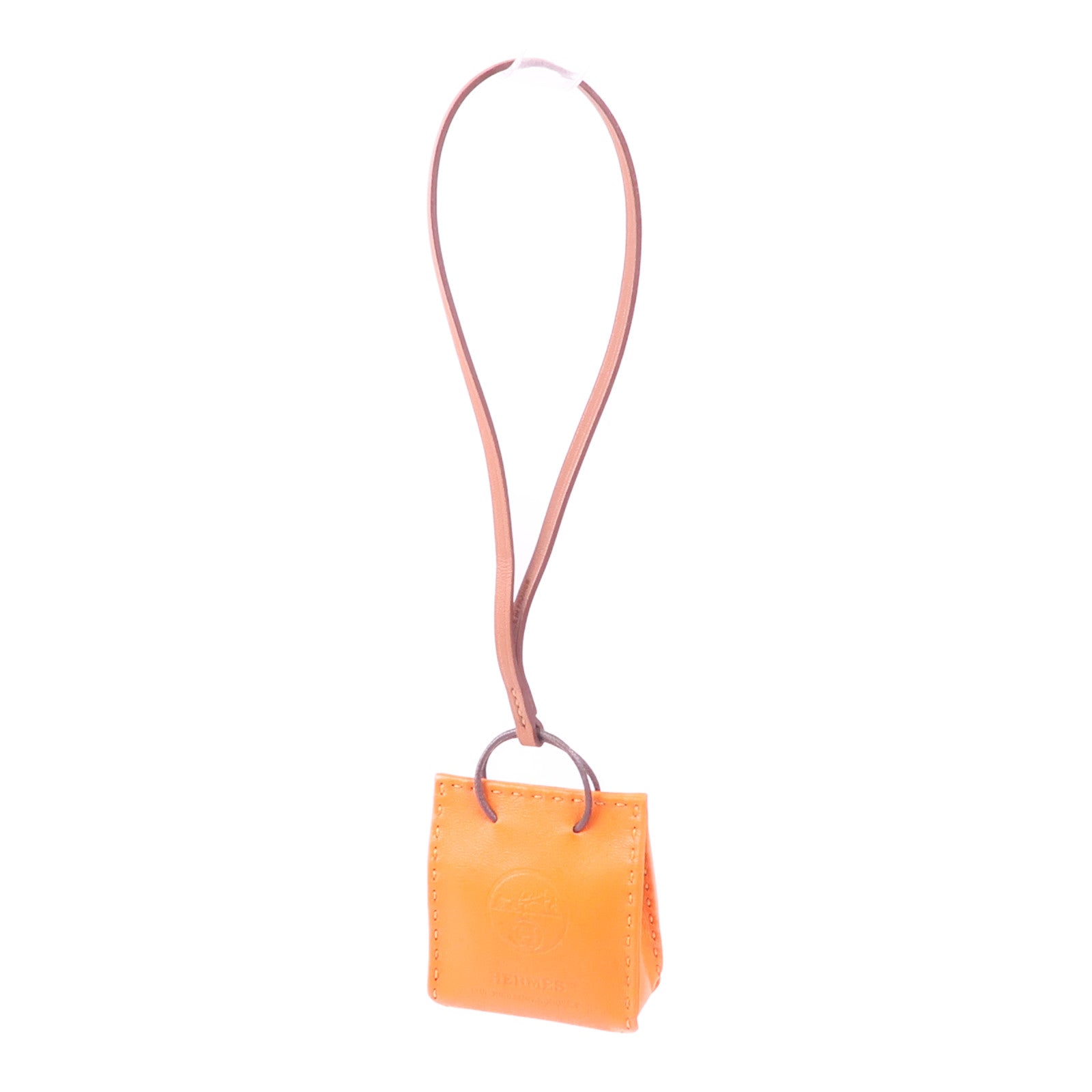 HERMES Charm Veau Swift Leather Orange