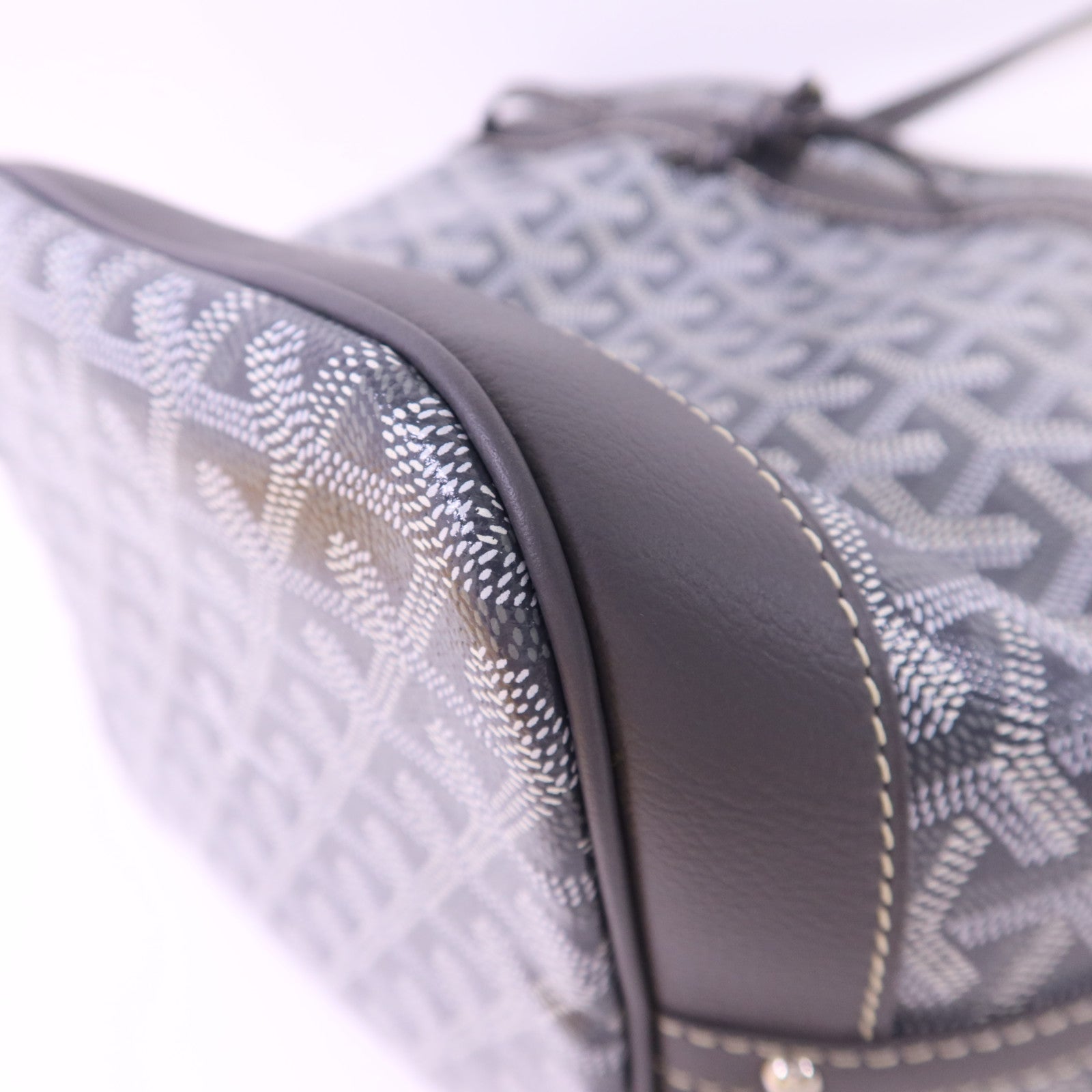 GOYARD 塗層帆布Petit Flot PM Bucket Bag銀扣肩背袋