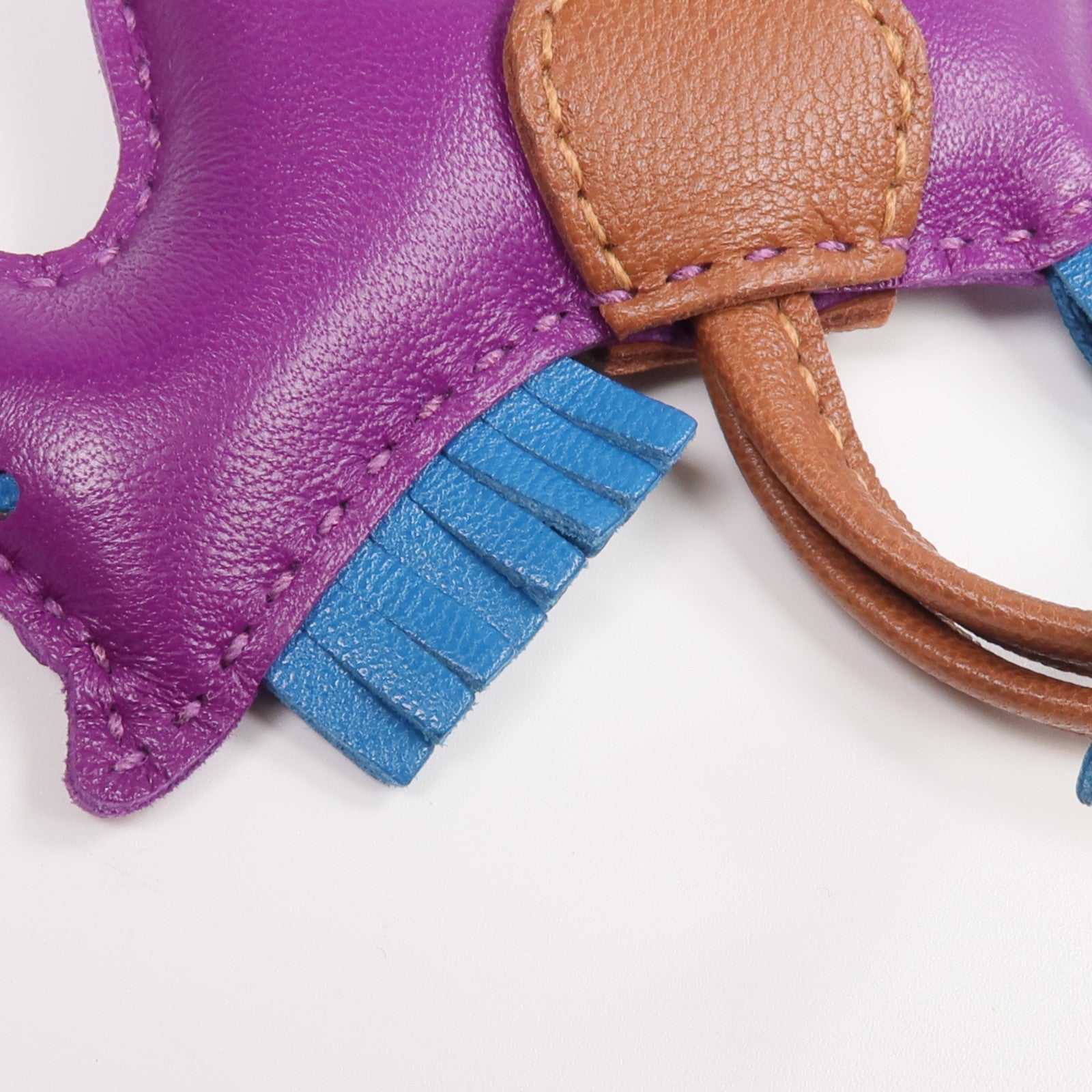 HERMES Milo皮革Rodeo PM掛飾Anemone