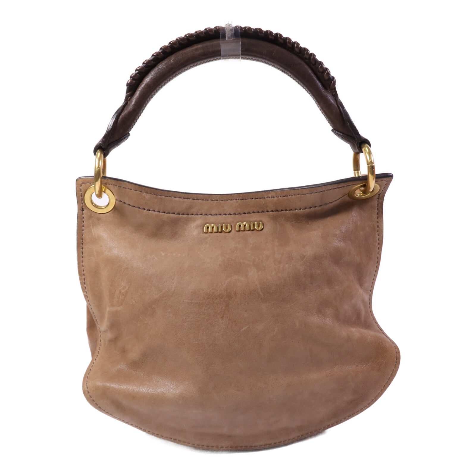 Miu Miu 牛皮皮革Shoulder Bag金扣肩背袋