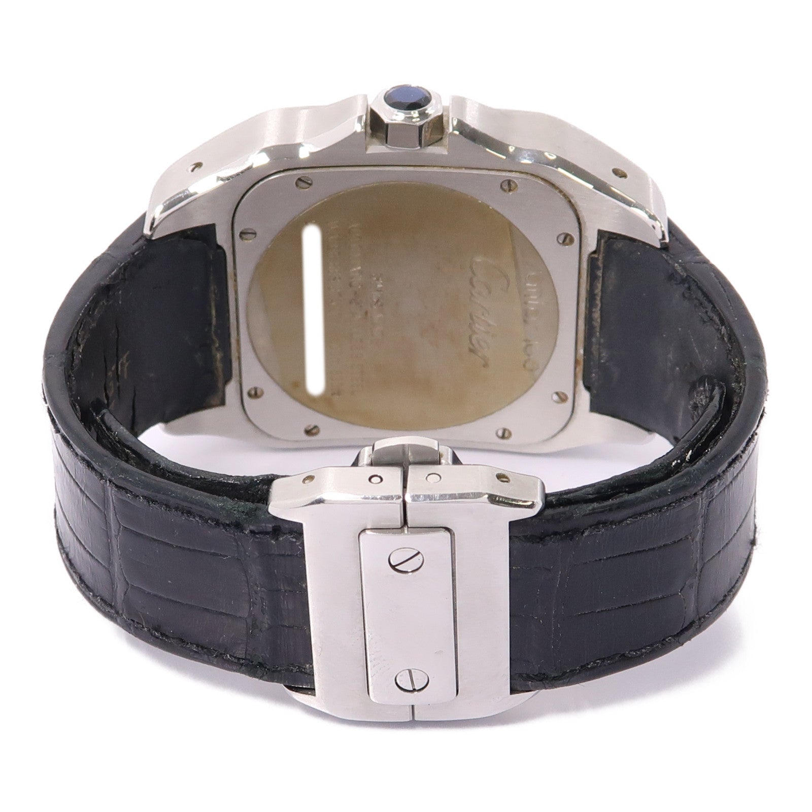 CARTIER Santos 100不鏽鋼手錶自動機芯白色
