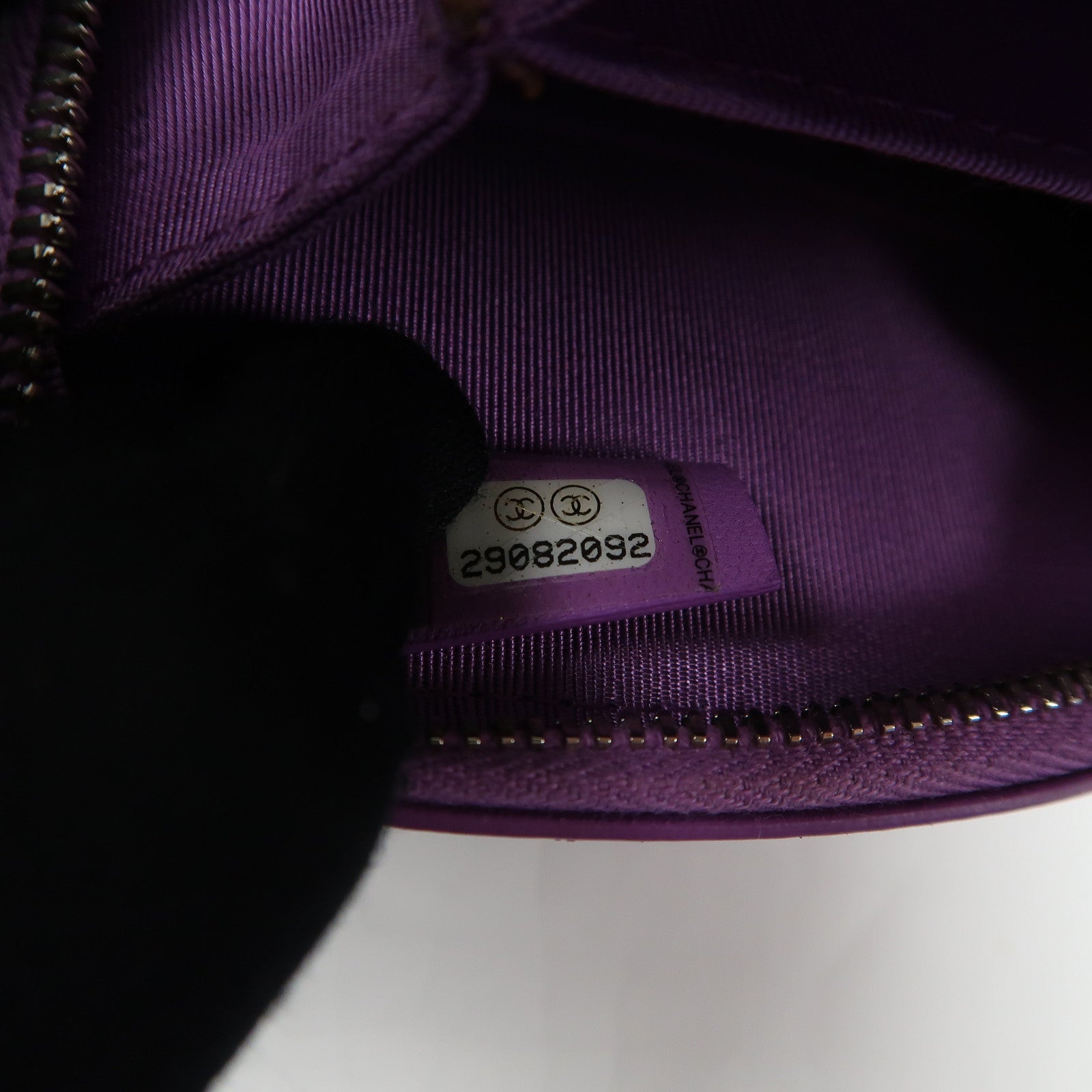 CHANEL 【激減優惠】菱格羊皮皮革Chain Shoulder銀扣鏈帶肩背袋紫色