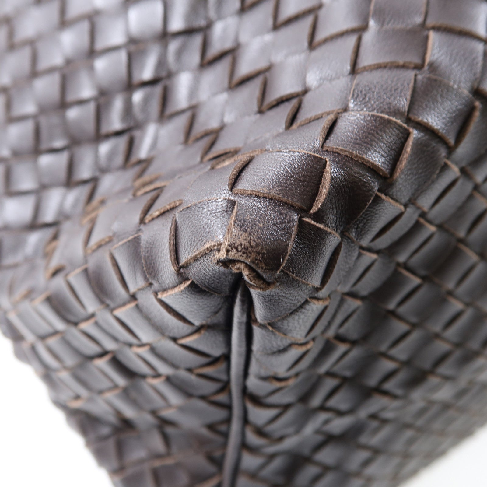 BOTTEGA VENETA 牛皮皮革Handbag手挽袋啡色