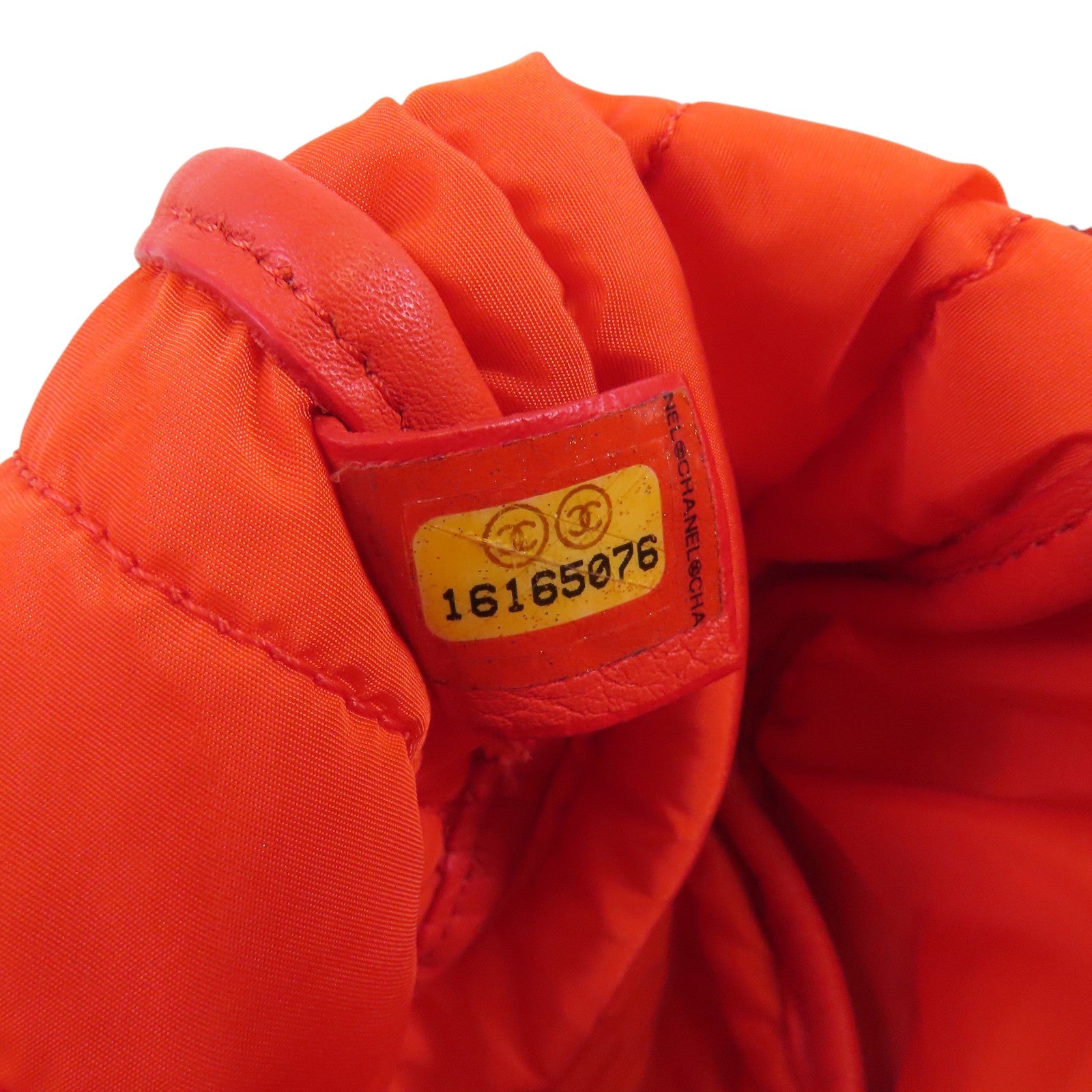 CHANEL 尼龍Chain Shoulder Bag銀扣鏈帶肩背袋