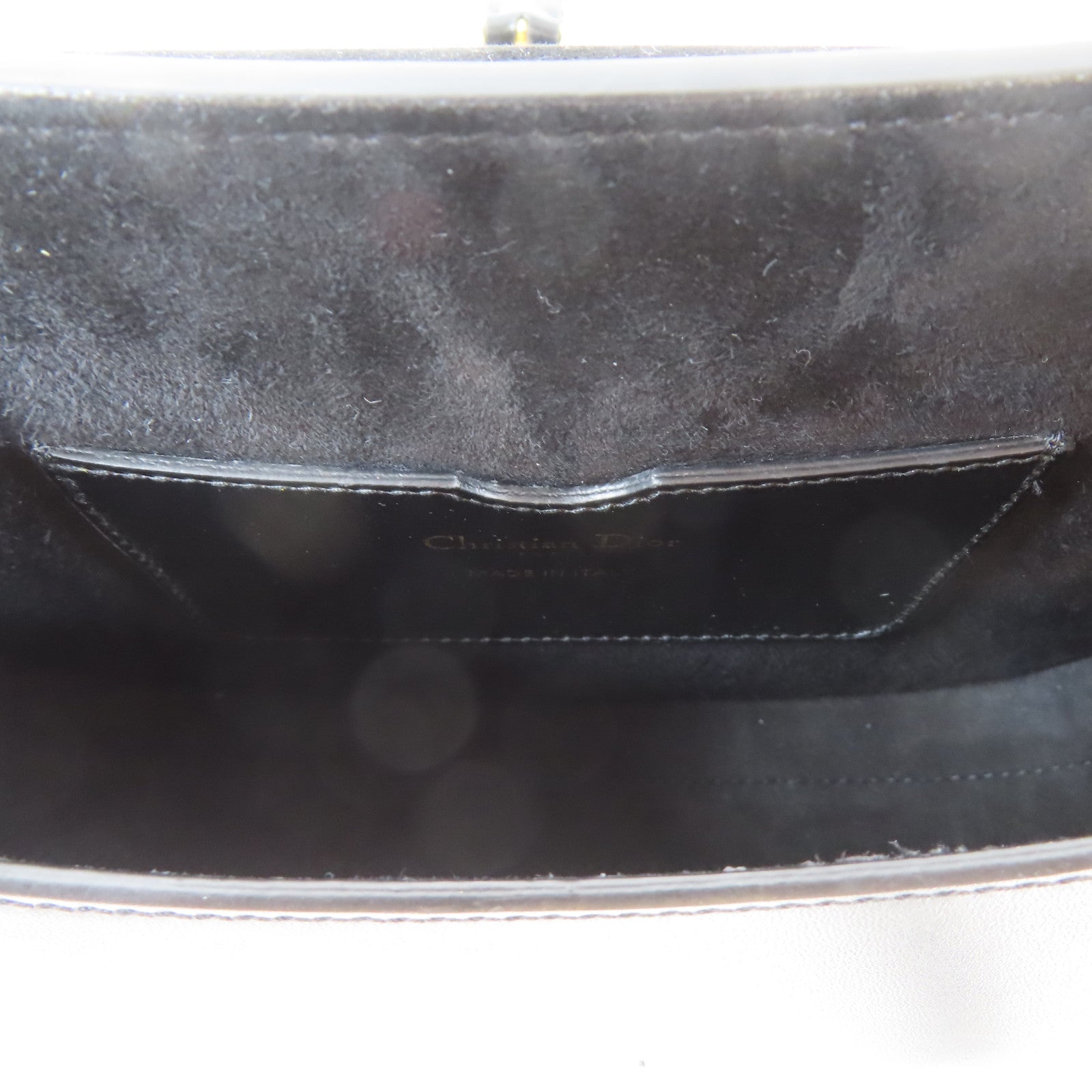 Dior 牛皮皮革Bobby金扣肩背袋黑色