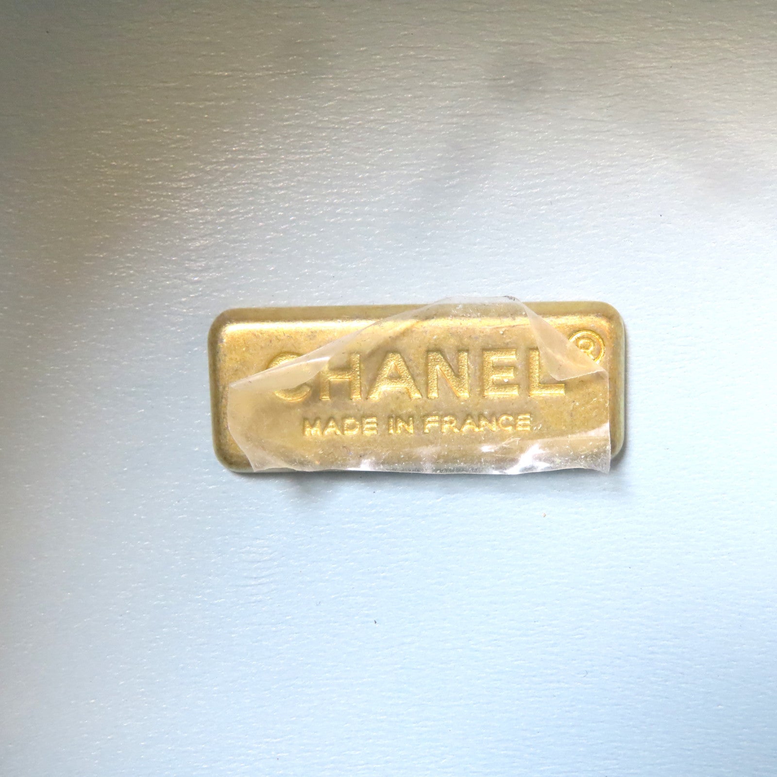 CHANEL 【激減優惠】菱格羊皮皮革CC Bubble Vanity金扣鏈帶手挽肩背兩用袋藍色