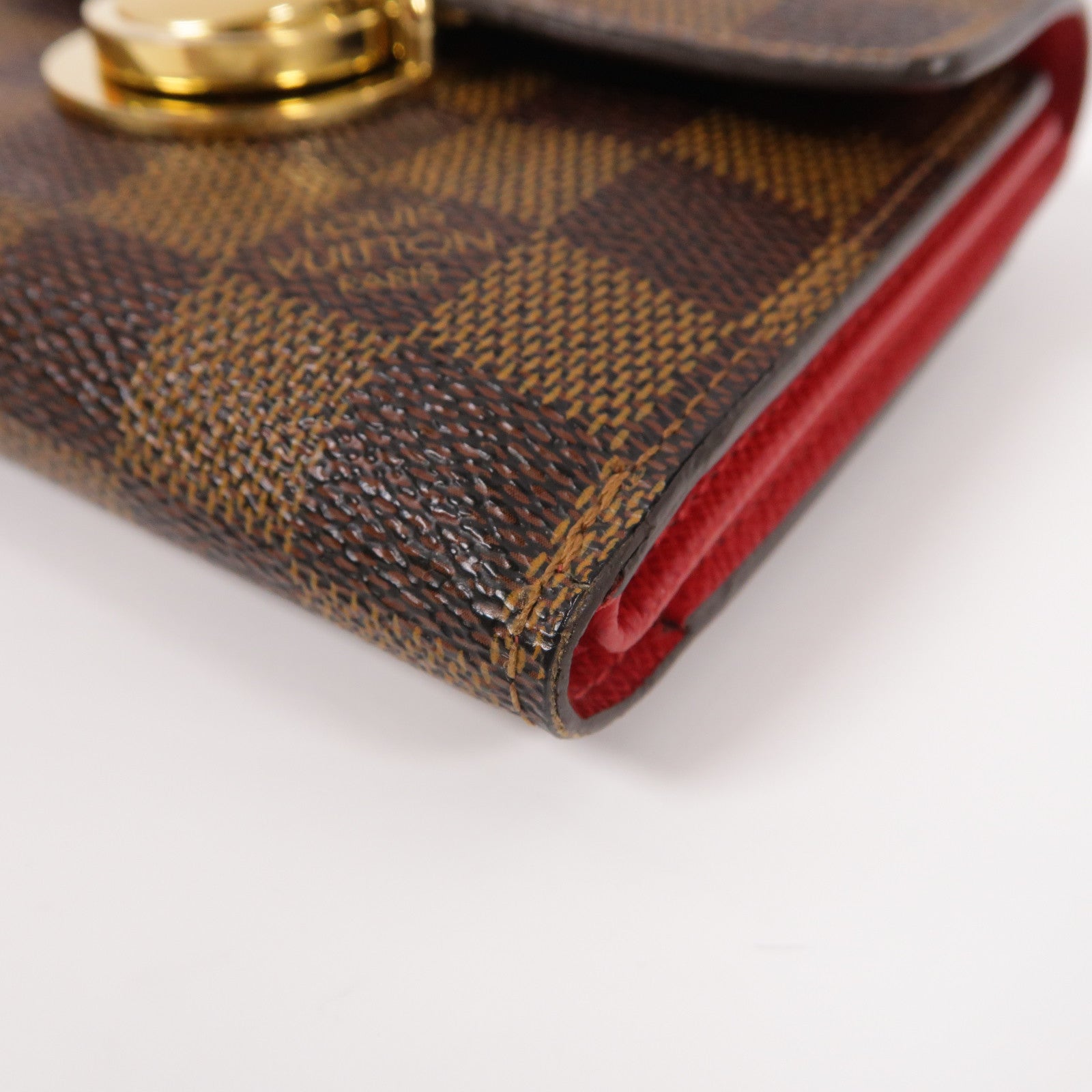 LOUIS VUITTON 【激減優惠】Damier Pottefeuille Koala Wallet金扣折疊錢包啡色