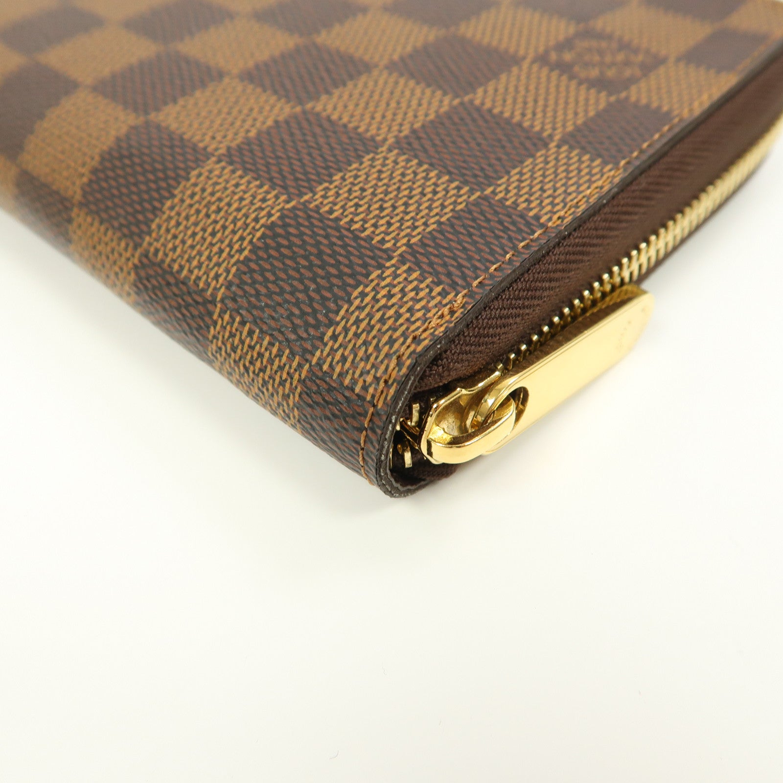 LOUIS VUITTON Damier Zippy Organizer金扣拉鍊長錢包啡色
