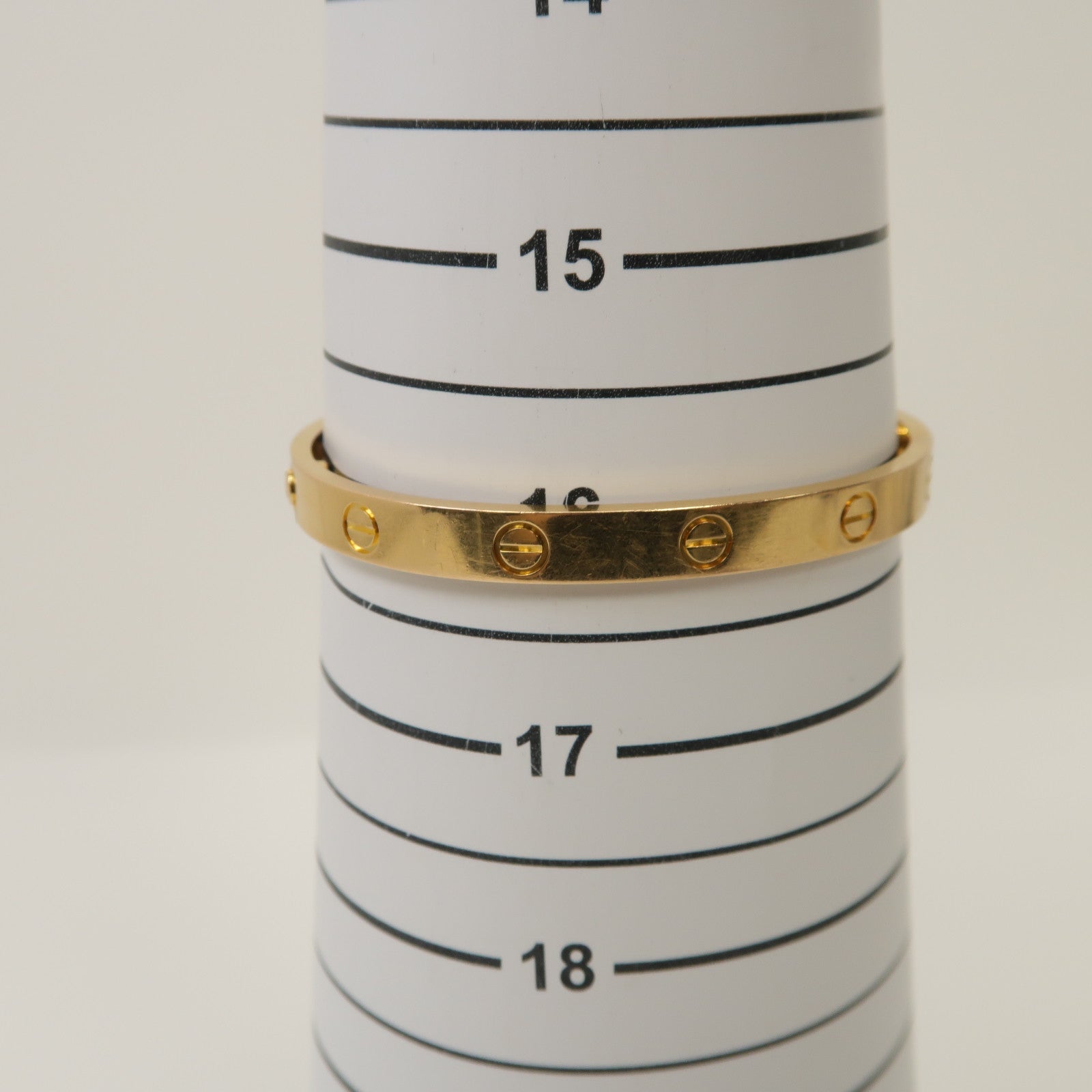 CARTIER 18K黃金Love Bracelet手鐲Cartier#17