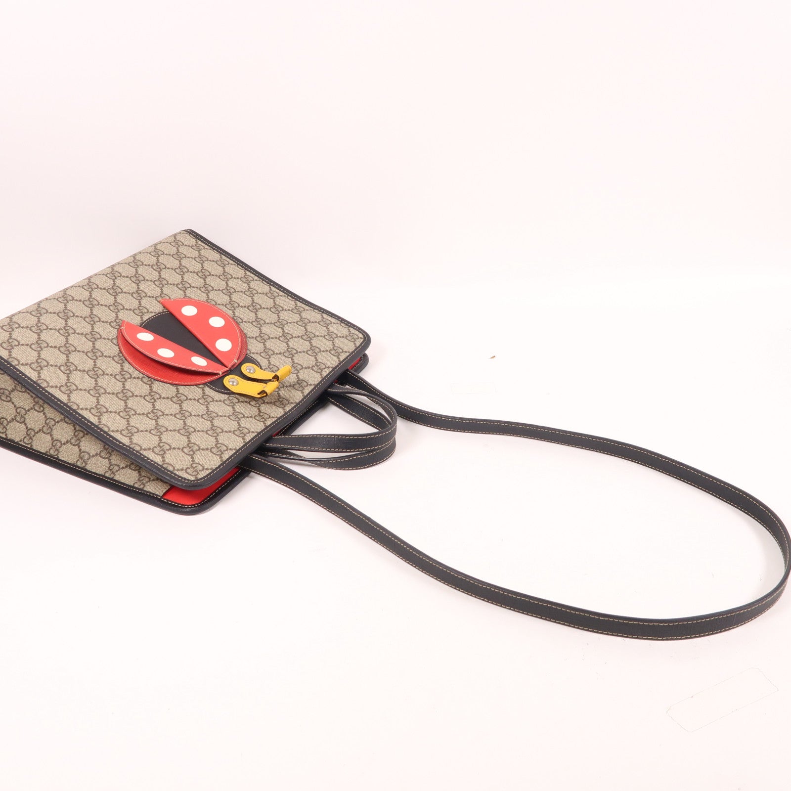 GUCCI 【激減優惠】塗層帆布Tote Bag銀扣手挽肩背兩用袋