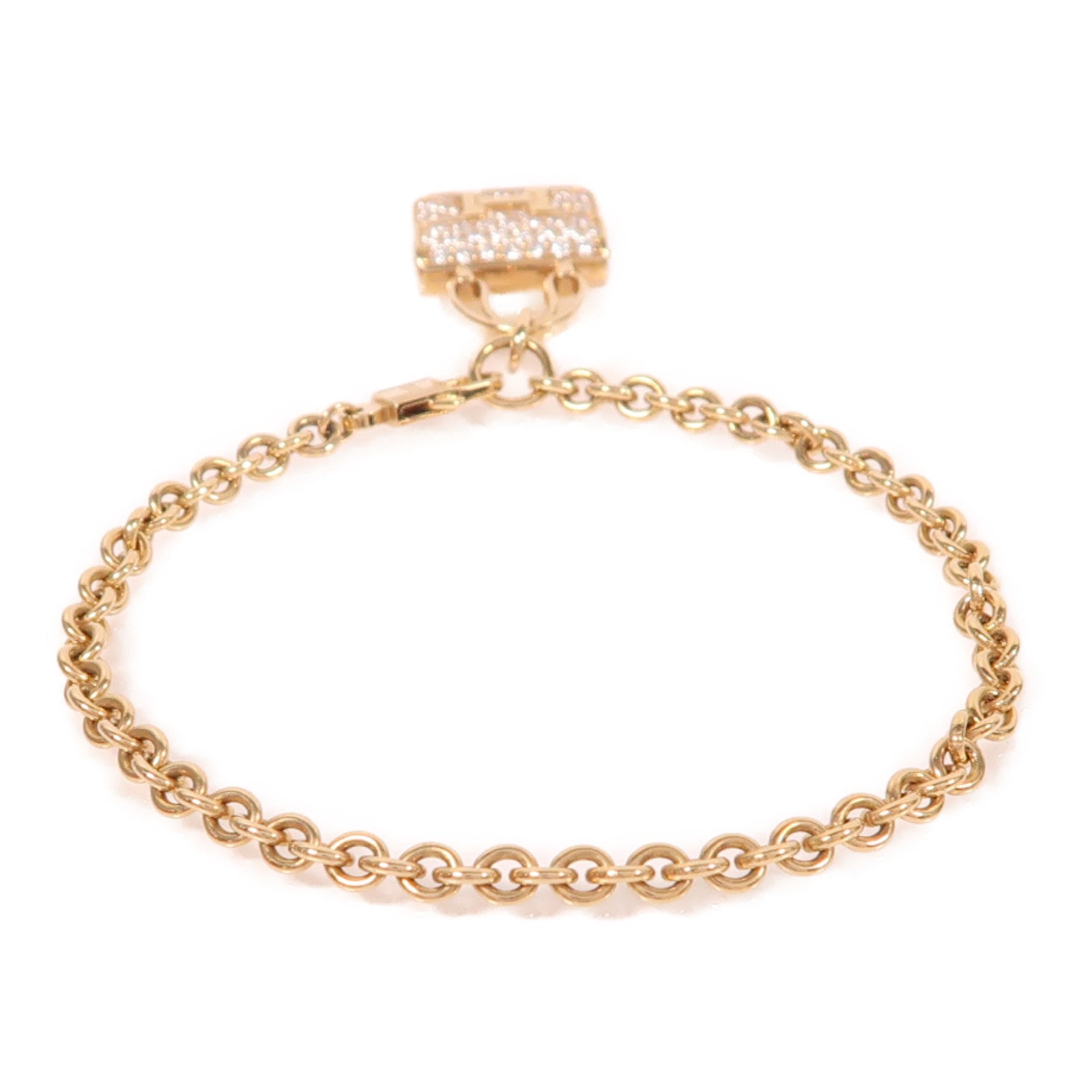 HERMES 18K玫瑰金Amulettes Constance Bracelet手鏈
