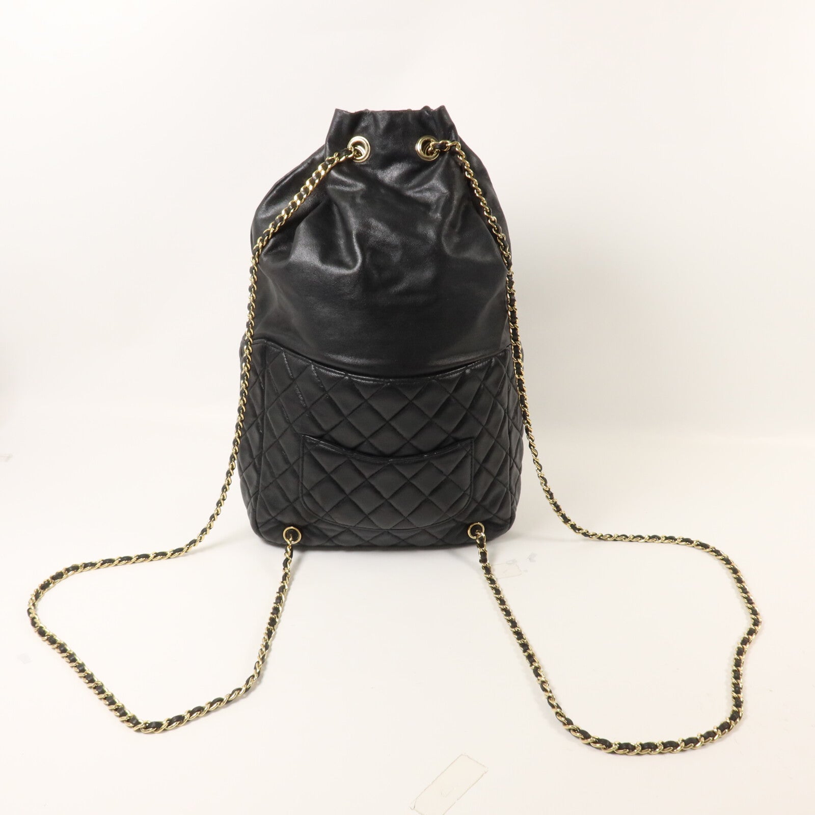 CHANEL 羊皮皮革Matelasse鏈帶背包