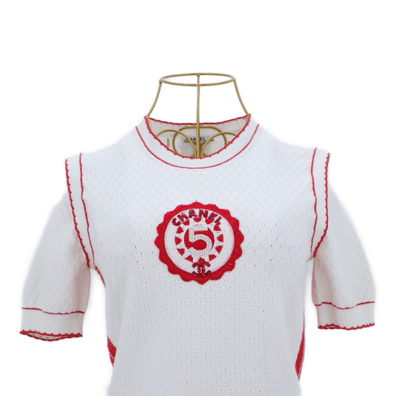 CHANEL 23C Short-Sleeves Knitting Tops上衣
