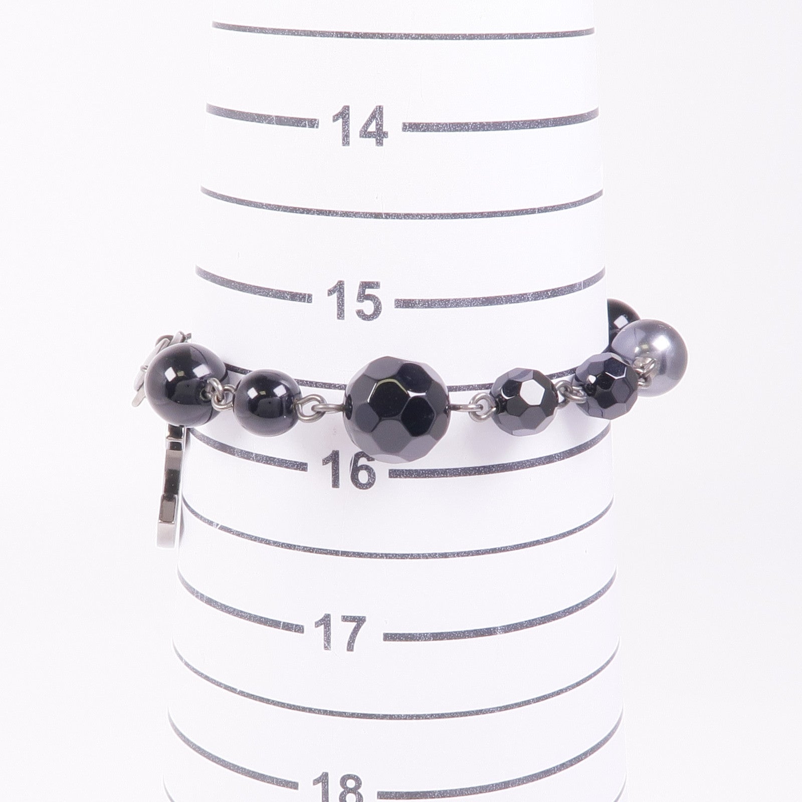 CHANEL CC Bracelet PVC/Metal Black
