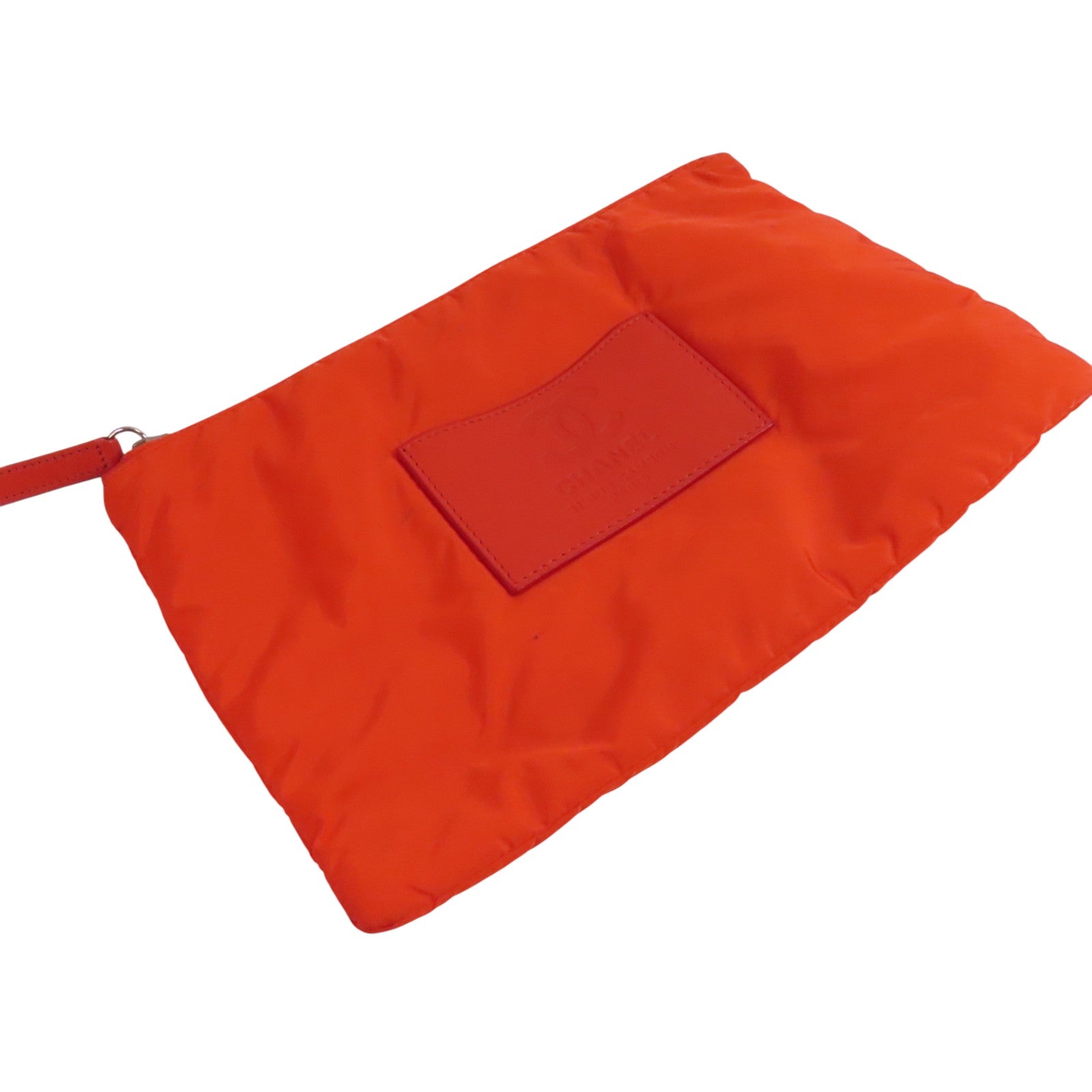 CHANEL 尼龍Chain Shoulder Bag銀扣鏈帶肩背袋