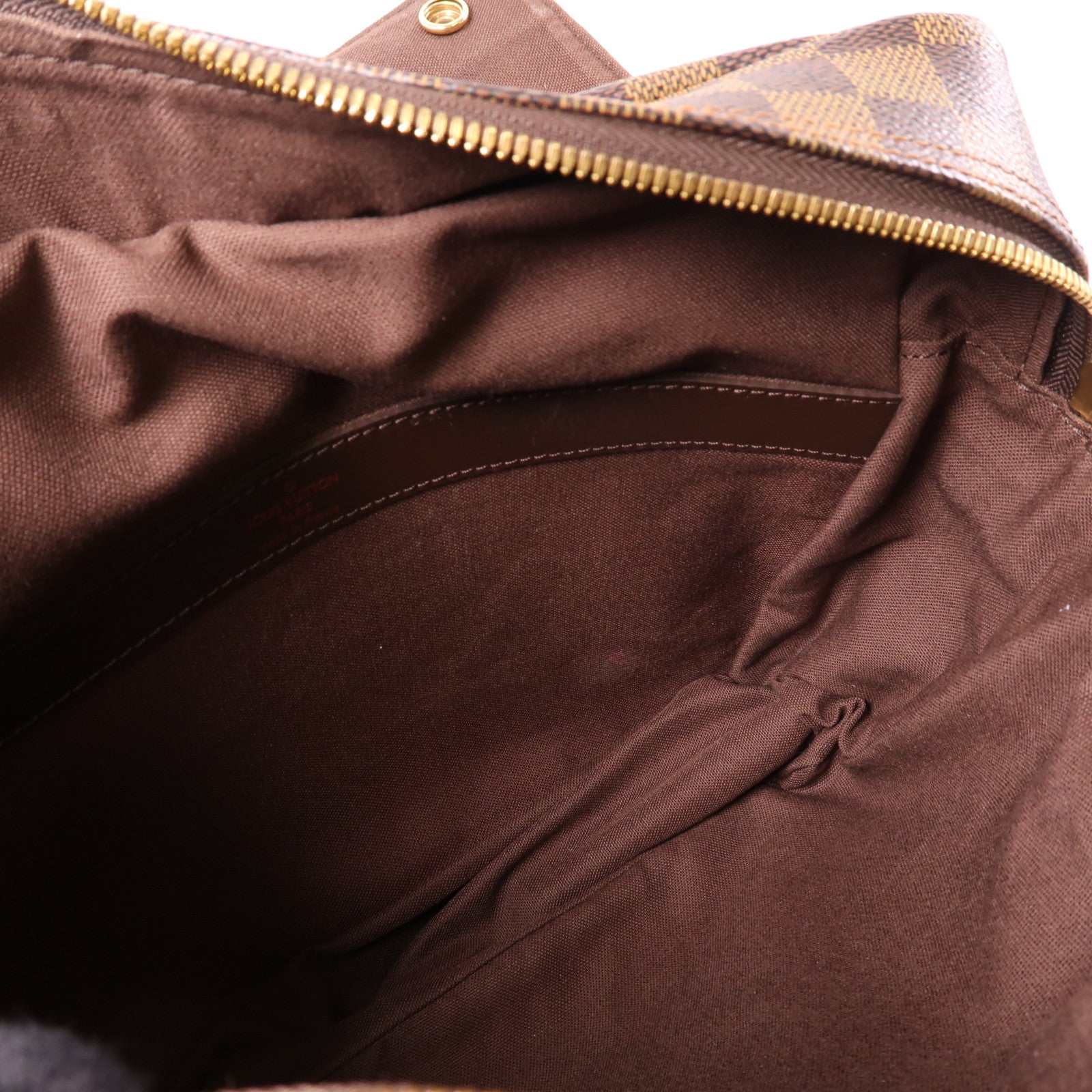 LOUIS VUITTON Damier Naviglio金扣肩背袋棕色