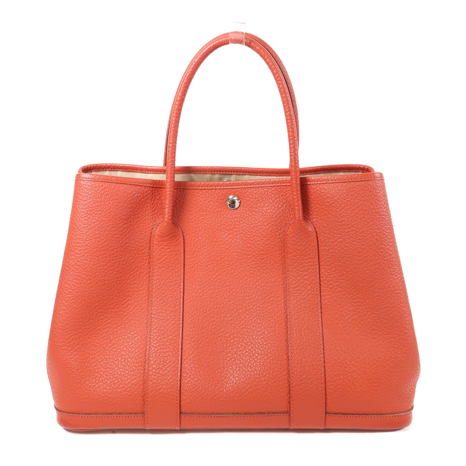 HERMES Negonda皮革Garden Party PM銀扣手挽袋