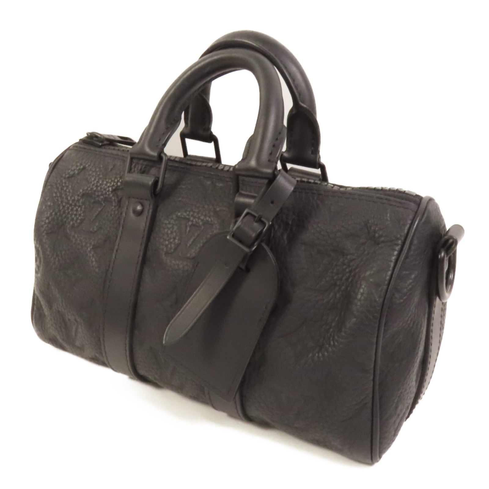 LOUIS VUITTON Taurillon Monogram Keepall Bandouliere 25手挽肩背兩用袋