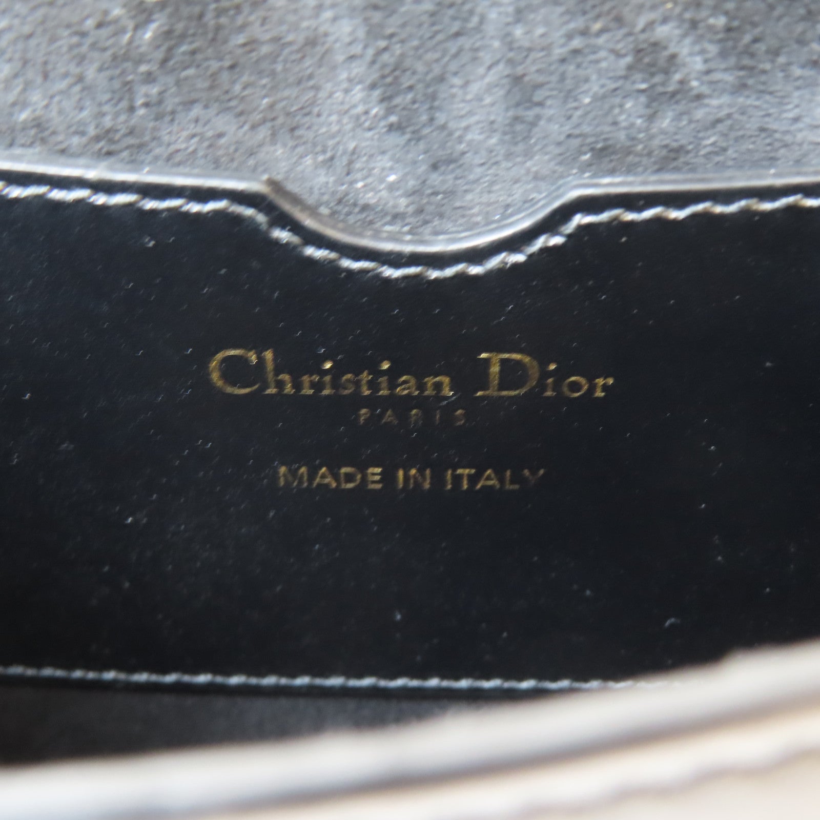 Dior 牛皮皮革Bobby金扣肩背袋黑色