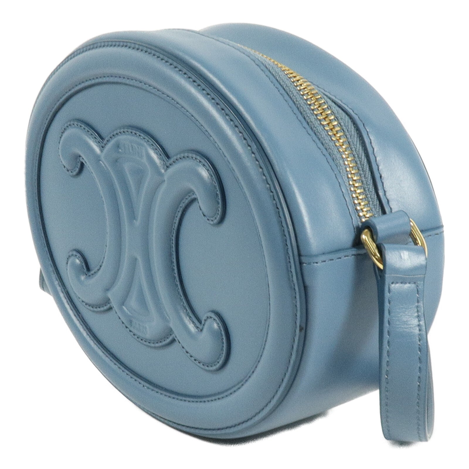 CELINE 牛皮皮革Cuir Triomphe Oval Purse肩背袋