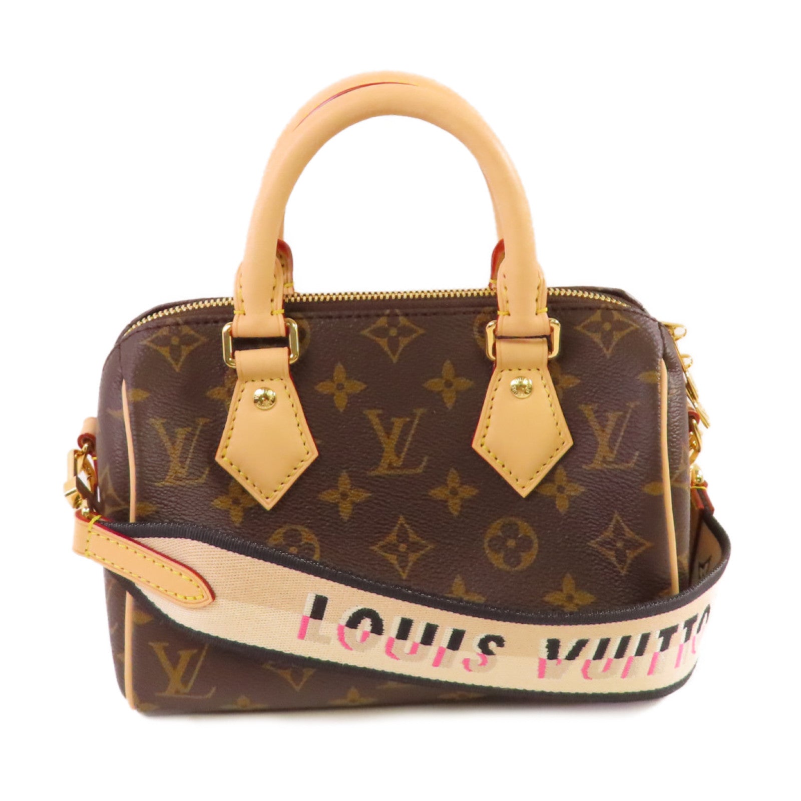LOUIS VUITTON Monogram Speedy Bandouliere 20 Bag金扣手挽肩背兩用袋啡色