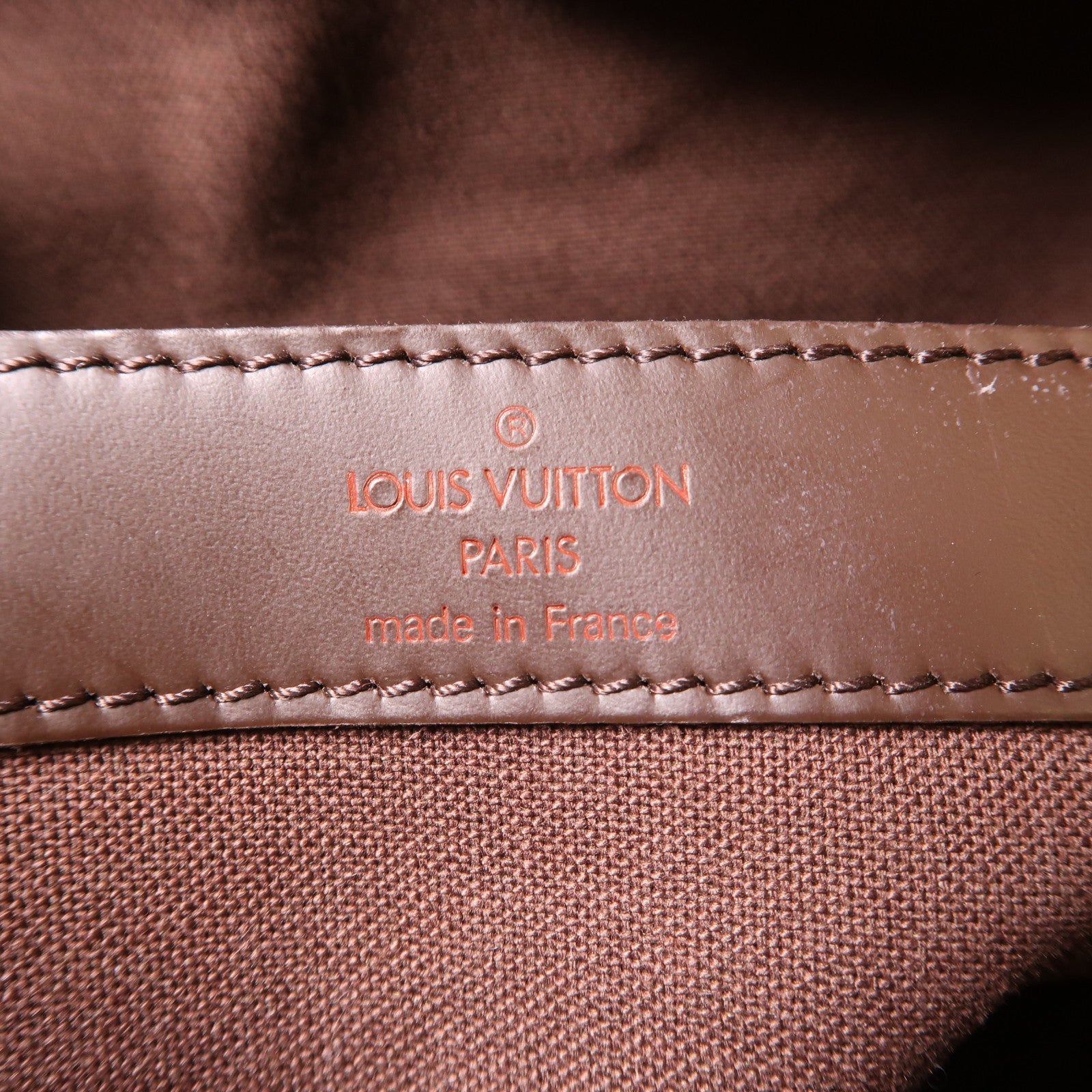 LOUIS VUITTON Damier Naviglio金扣肩背袋棕色