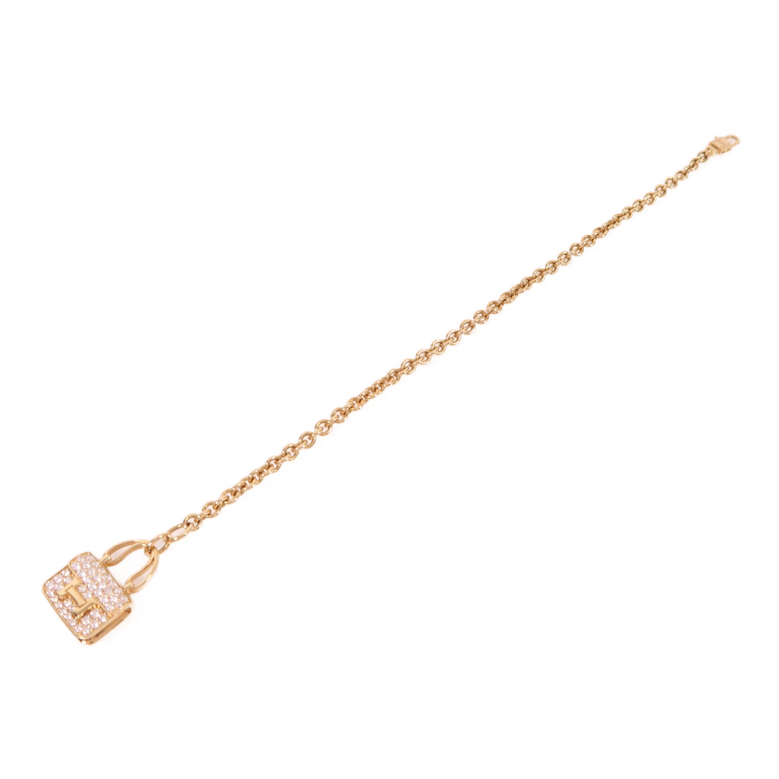 HERMES 18K玫瑰金Amulettes Constance Bracelet手鏈