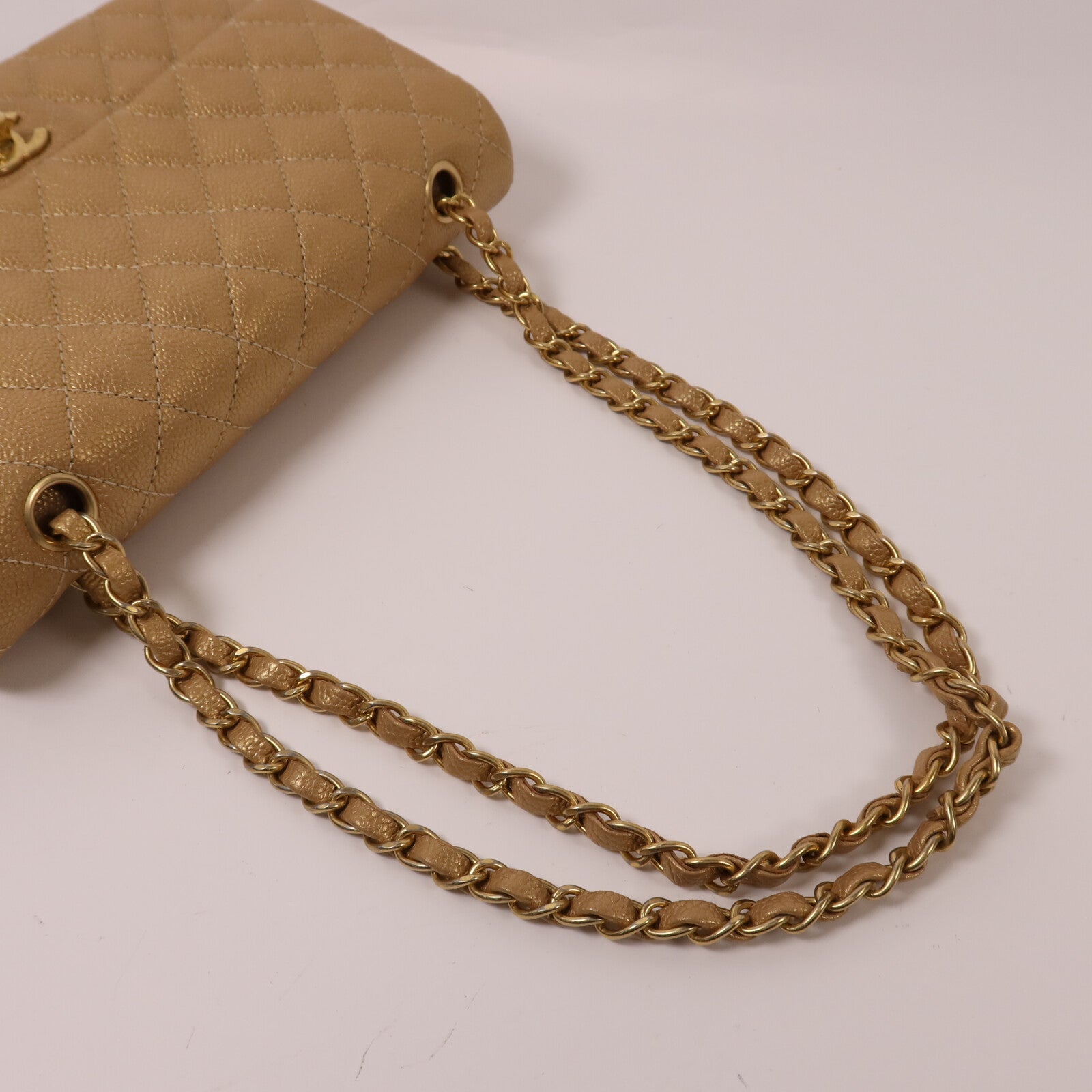 CHANEL 牛皮皮革Classic 25金扣鏈帶肩背袋