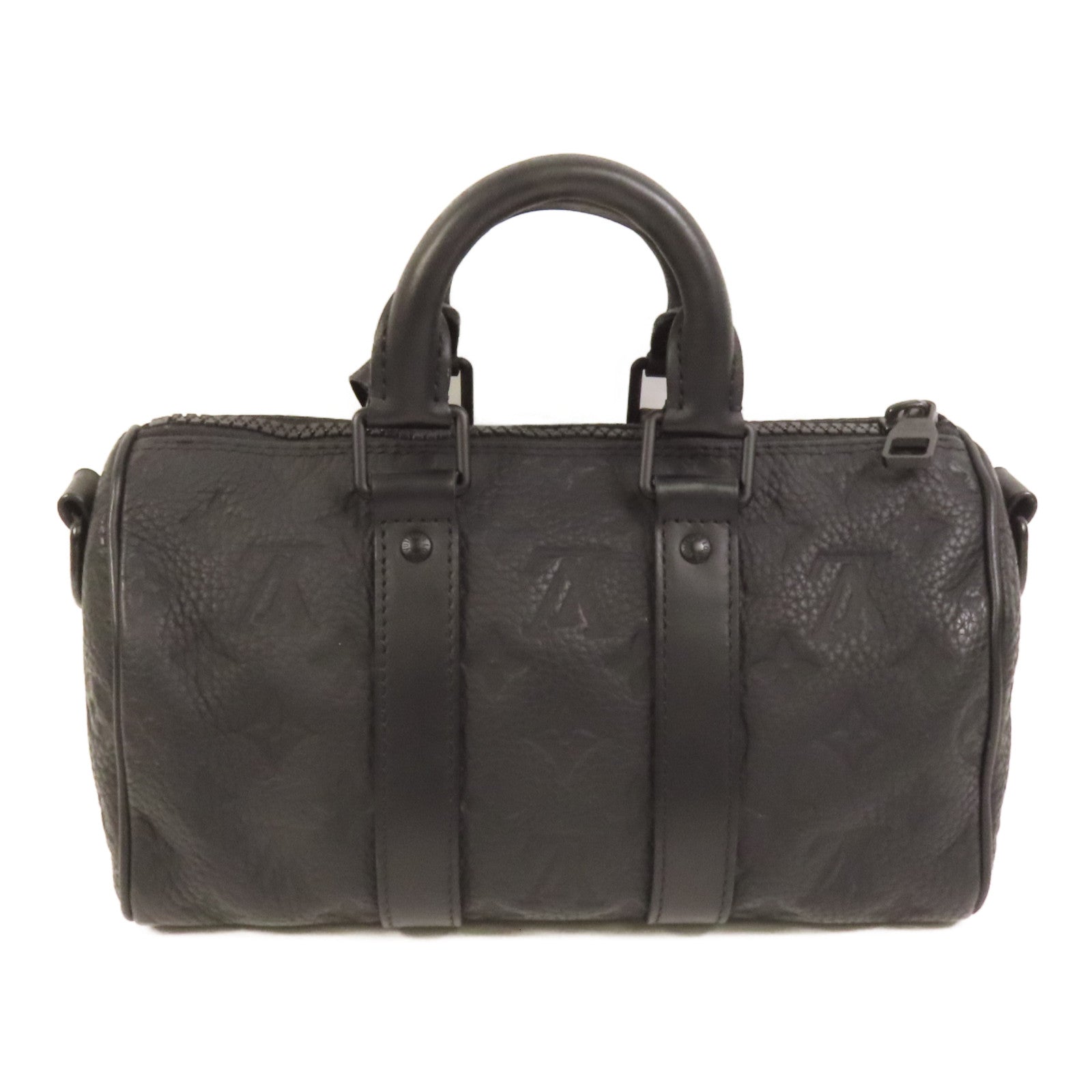 LOUIS VUITTON Taurillon Monogram Keepall Bandouliere 25手挽肩背兩用袋