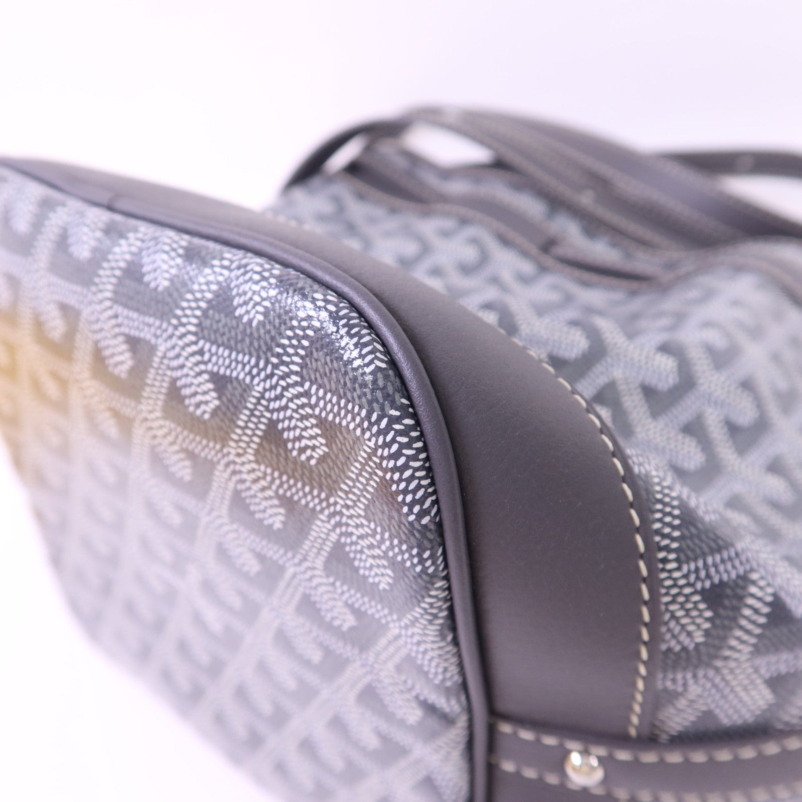 GOYARD 塗層帆布Petit Flot PM Bucket Bag銀扣肩背袋